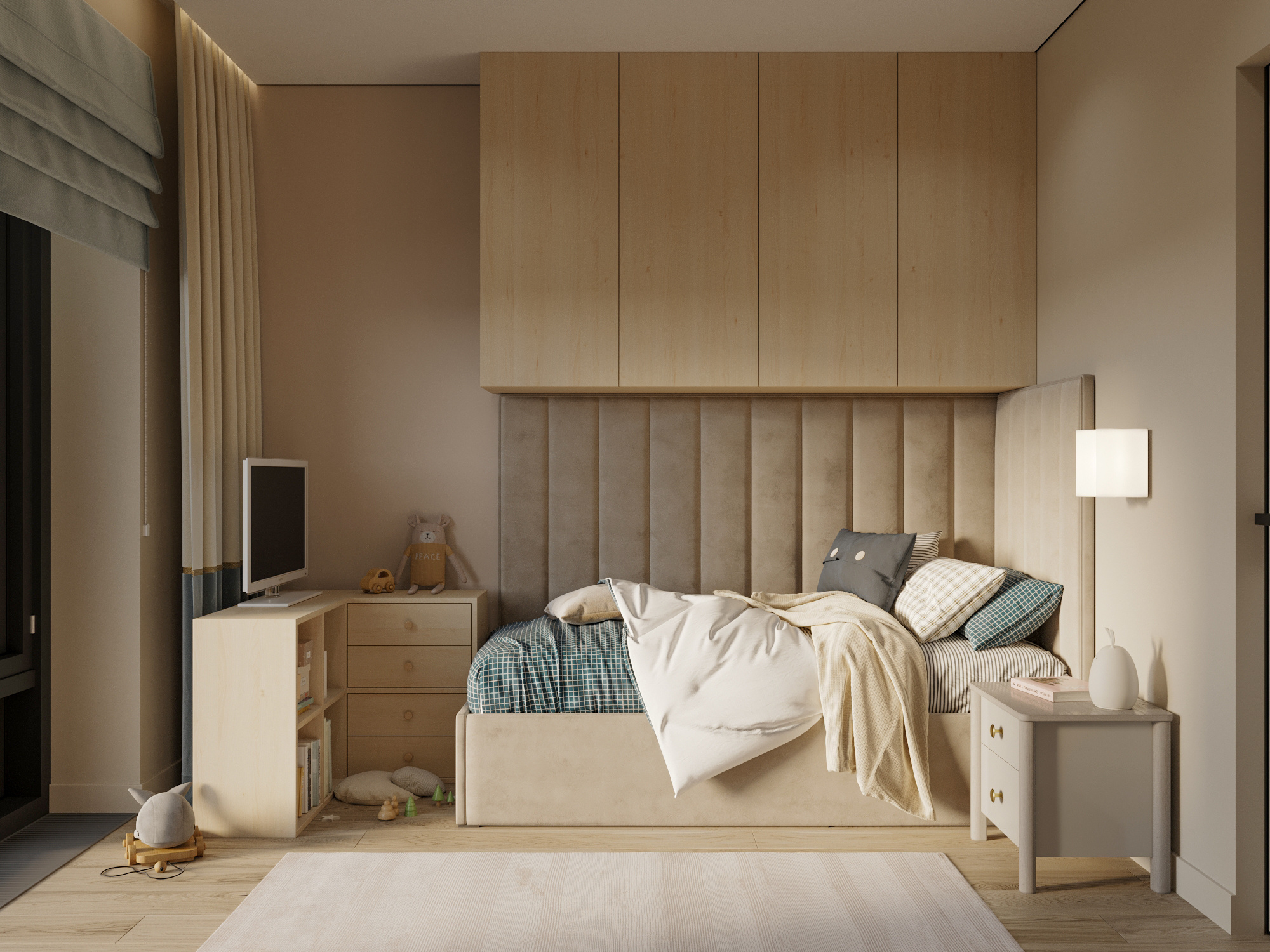 Современный ремонт маленькой квартиры 60 м² для семьи в Москве