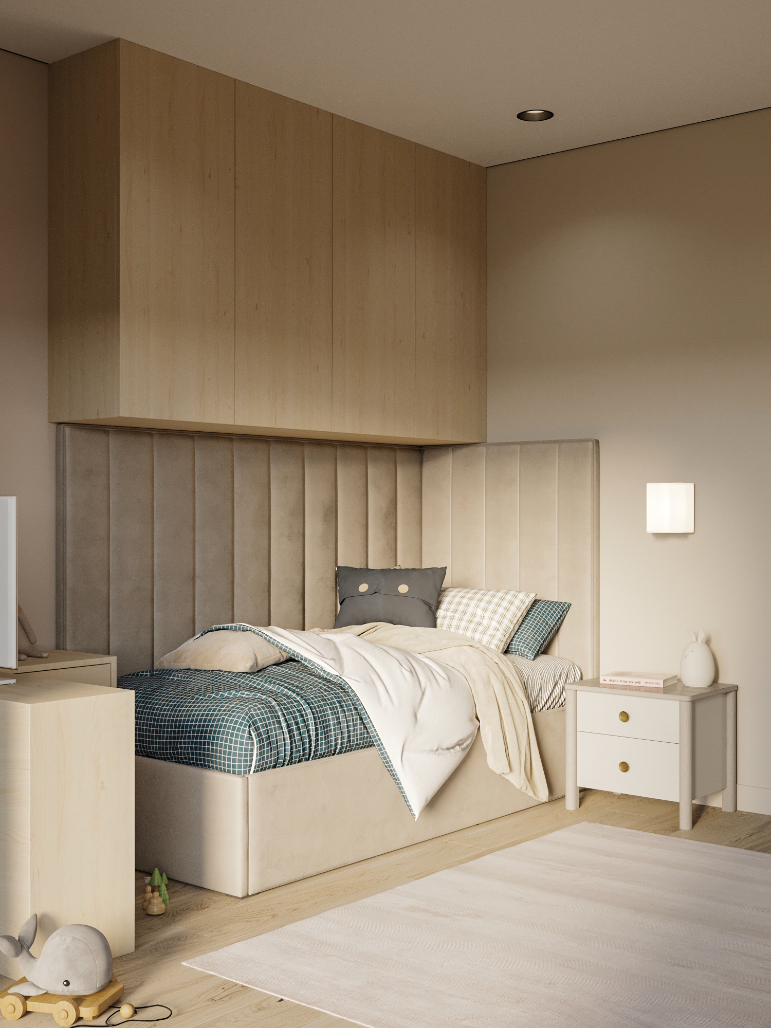 Современный ремонт маленькой квартиры 60 м² для семьи в Москве