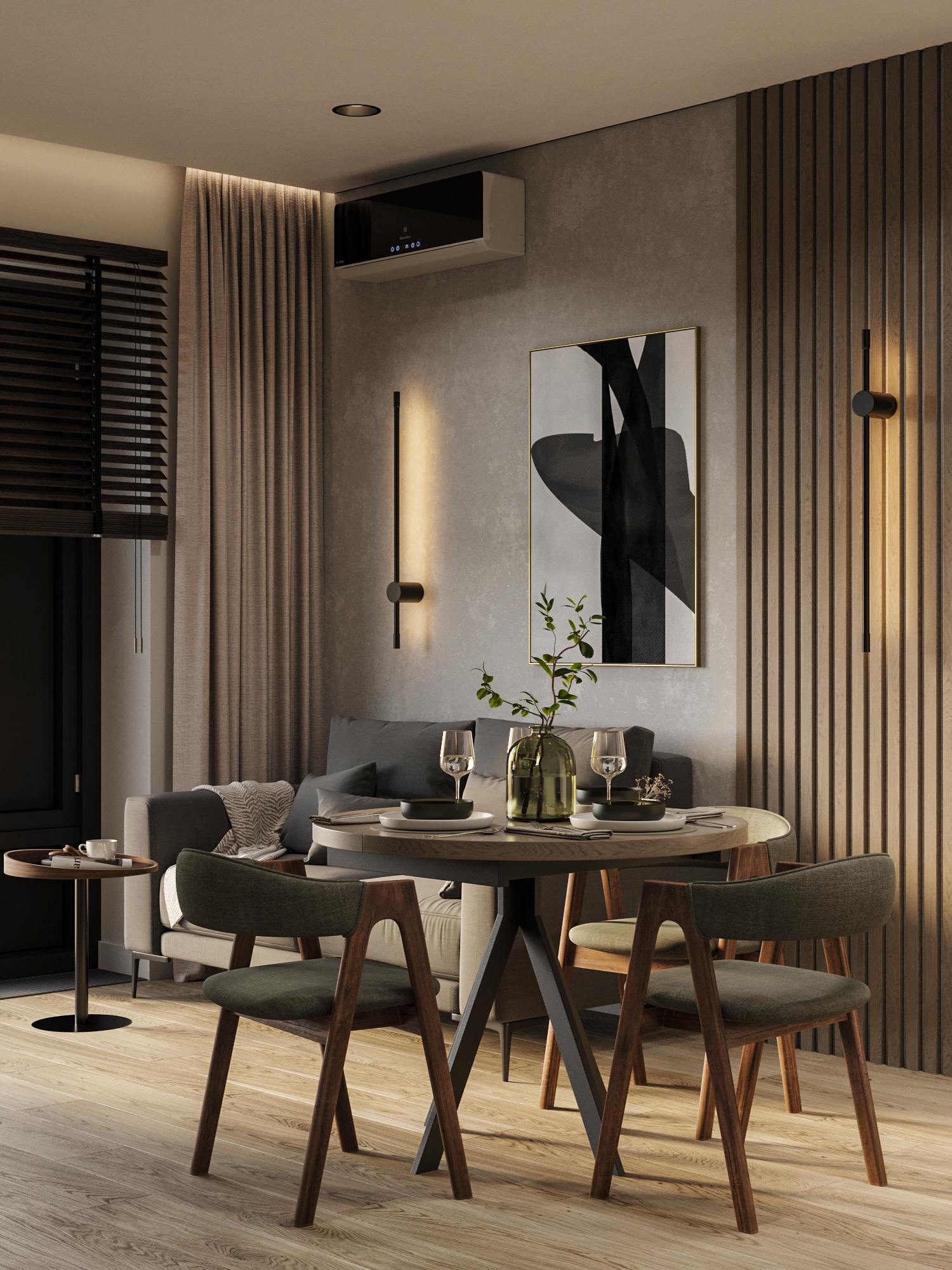 Современный ремонт маленькой квартиры 60 м² для семьи в Москве