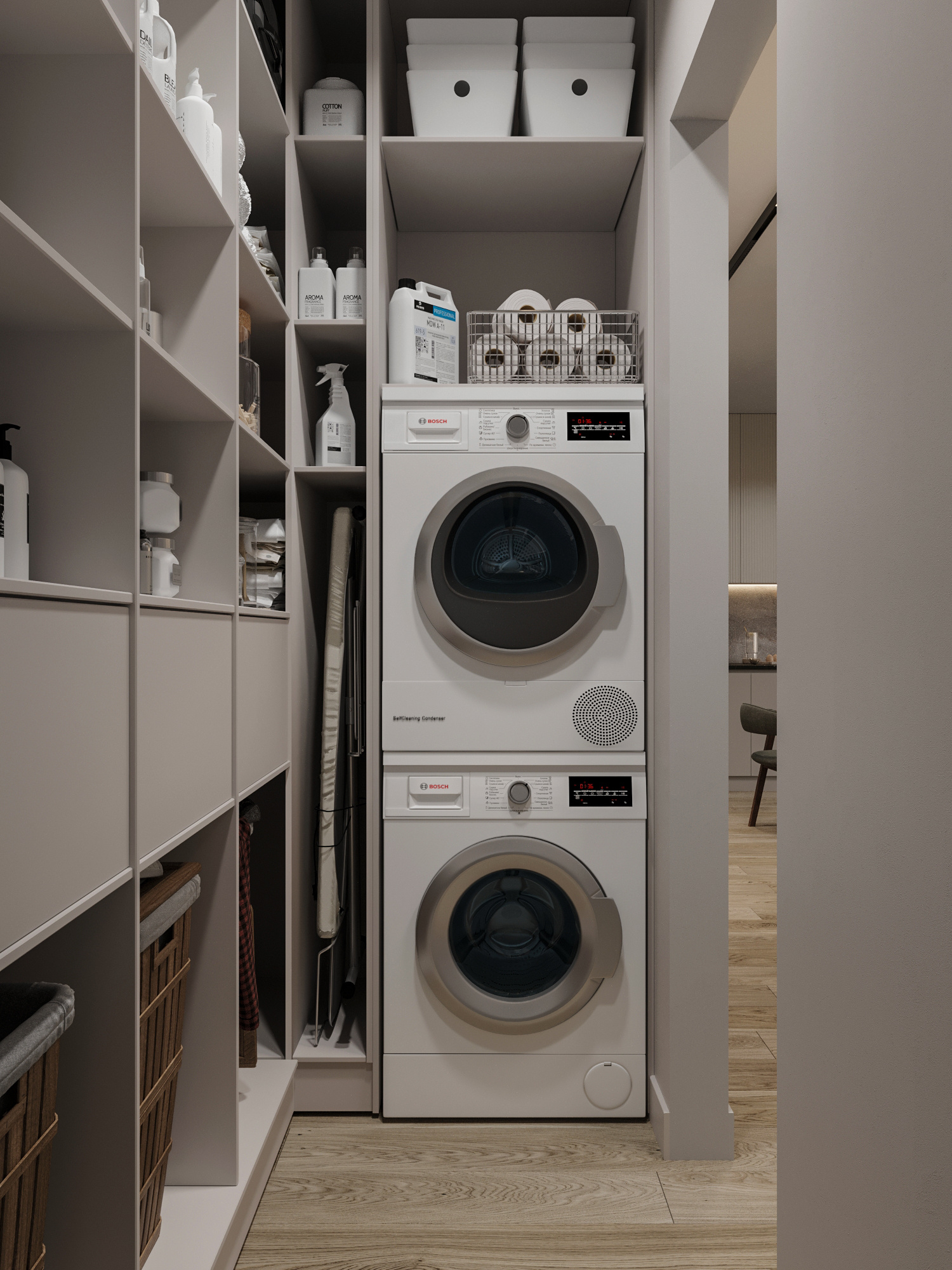 Современный ремонт маленькой квартиры 60 м² для семьи в Москве