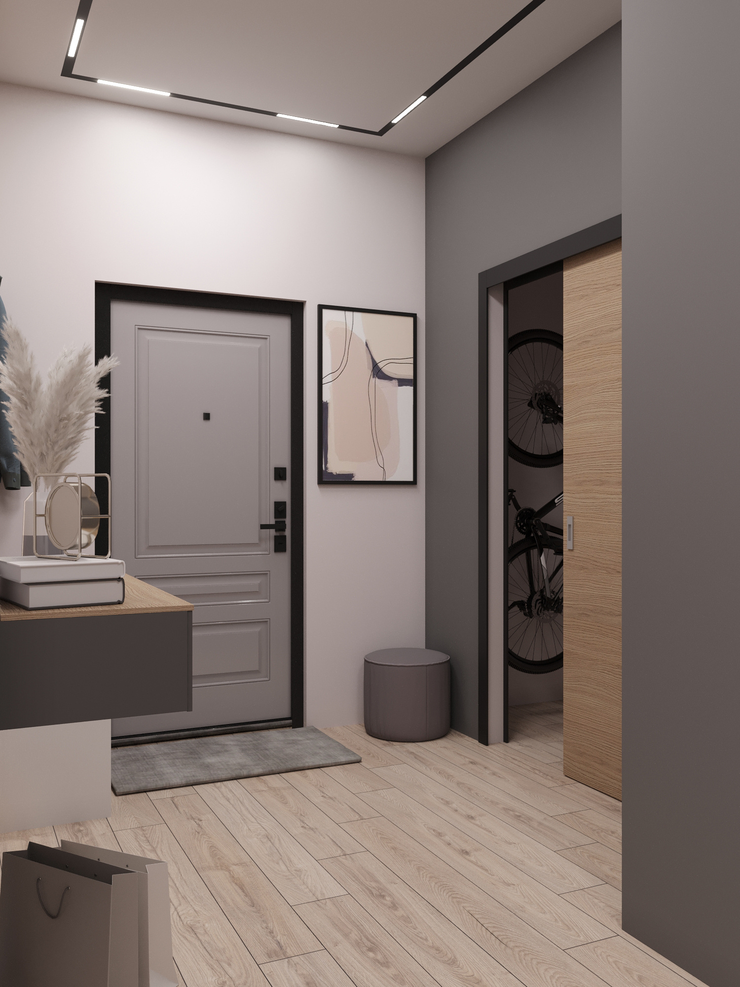 Современный интерьер квартиры  70 м² для семьи в Москве