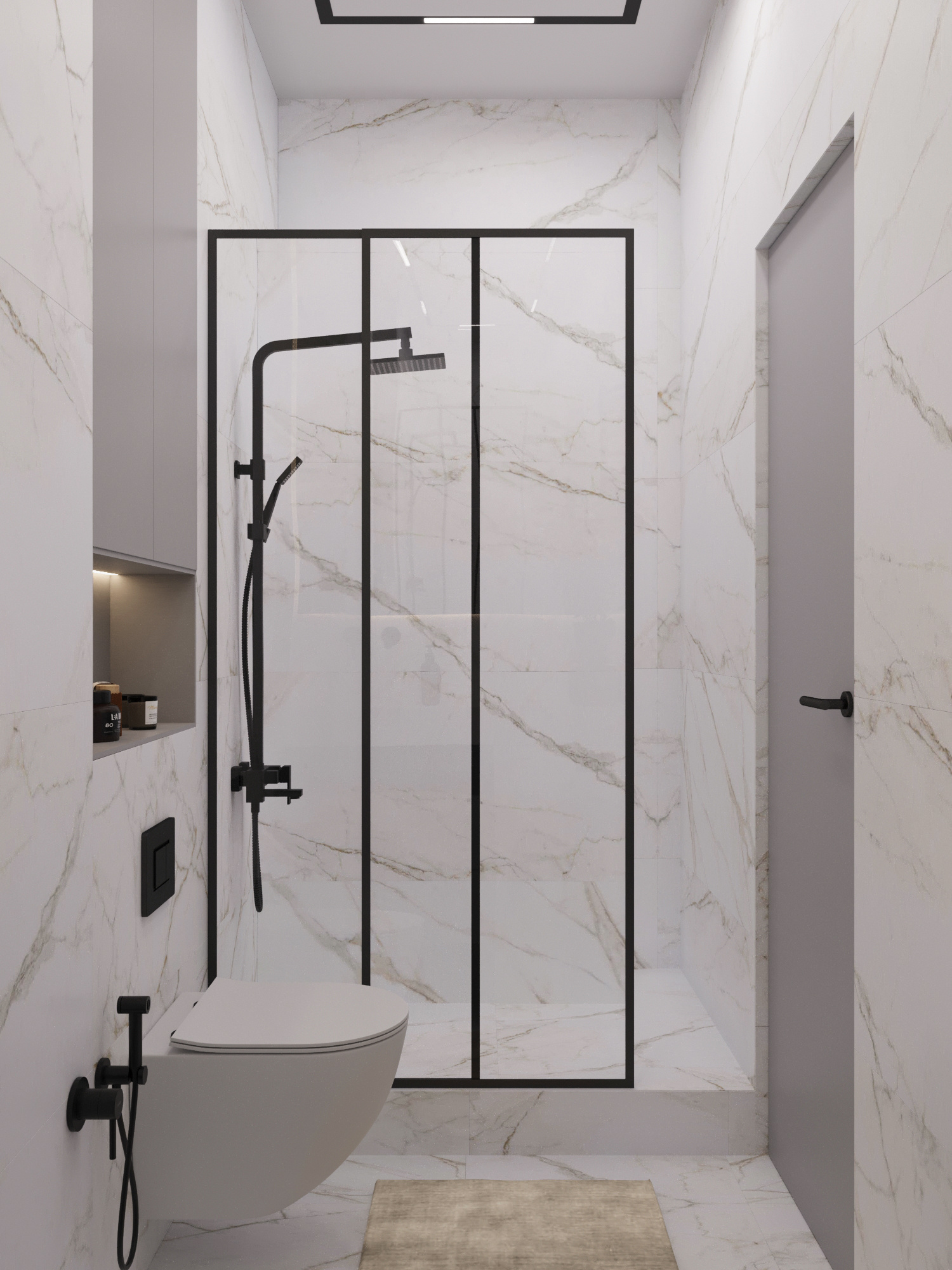 Современный интерьер квартиры  70 м² для семьи в Москве