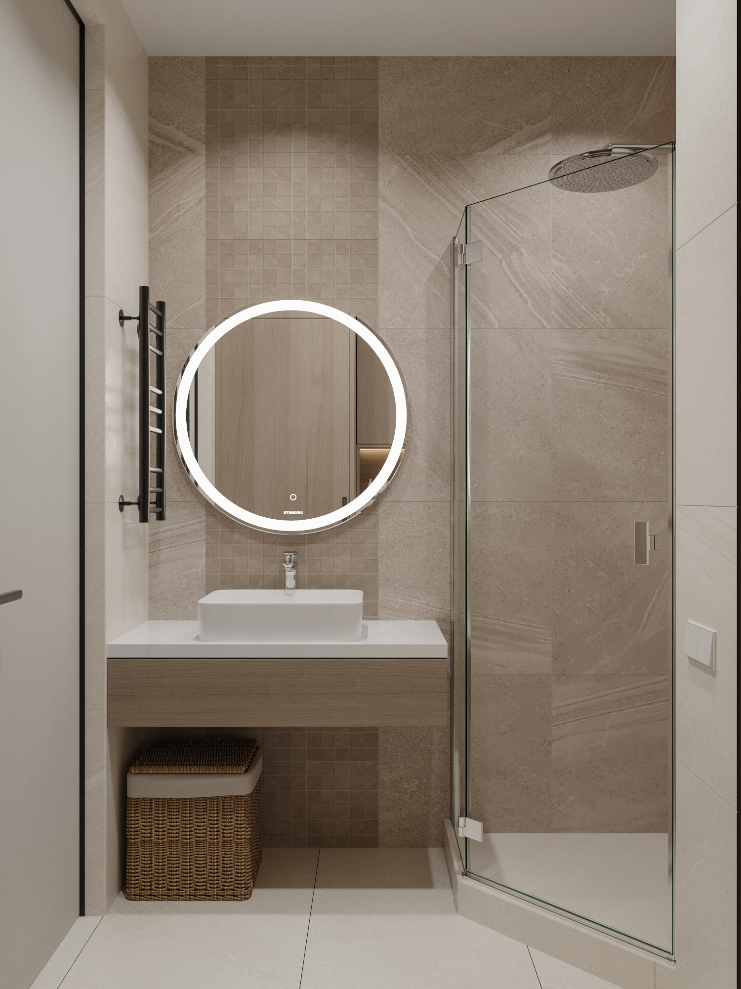 Функциональный интерьер квартиры 61 м² для пары в Москве