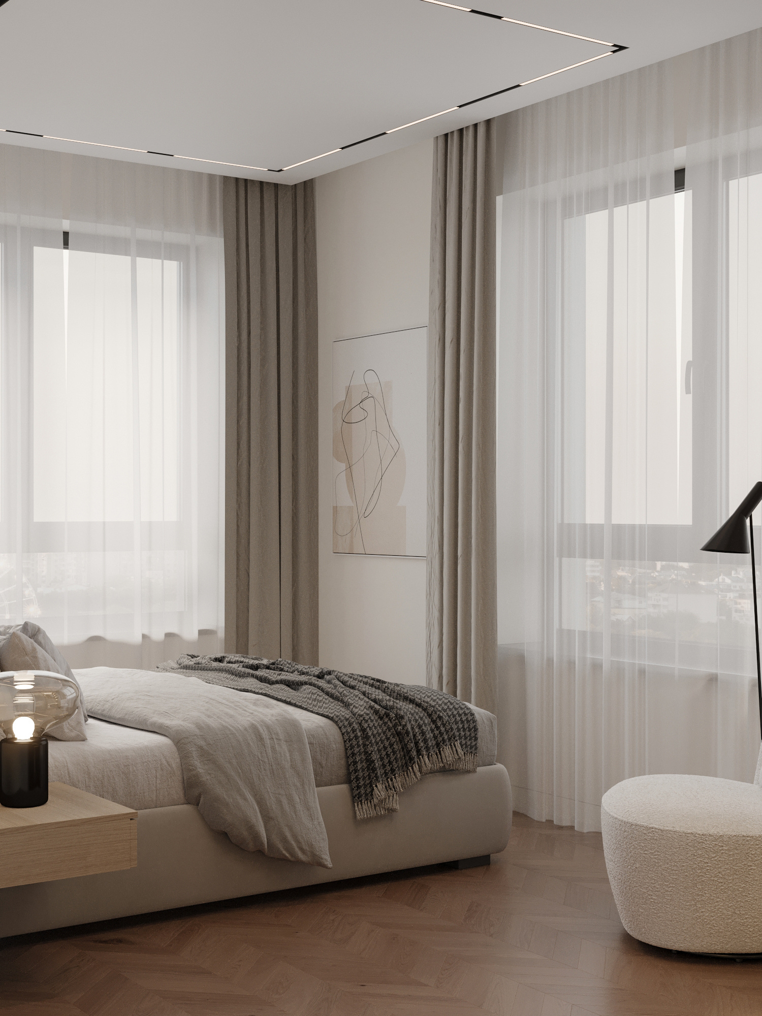 Функциональный интерьер квартиры 61 м² для пары в Москве