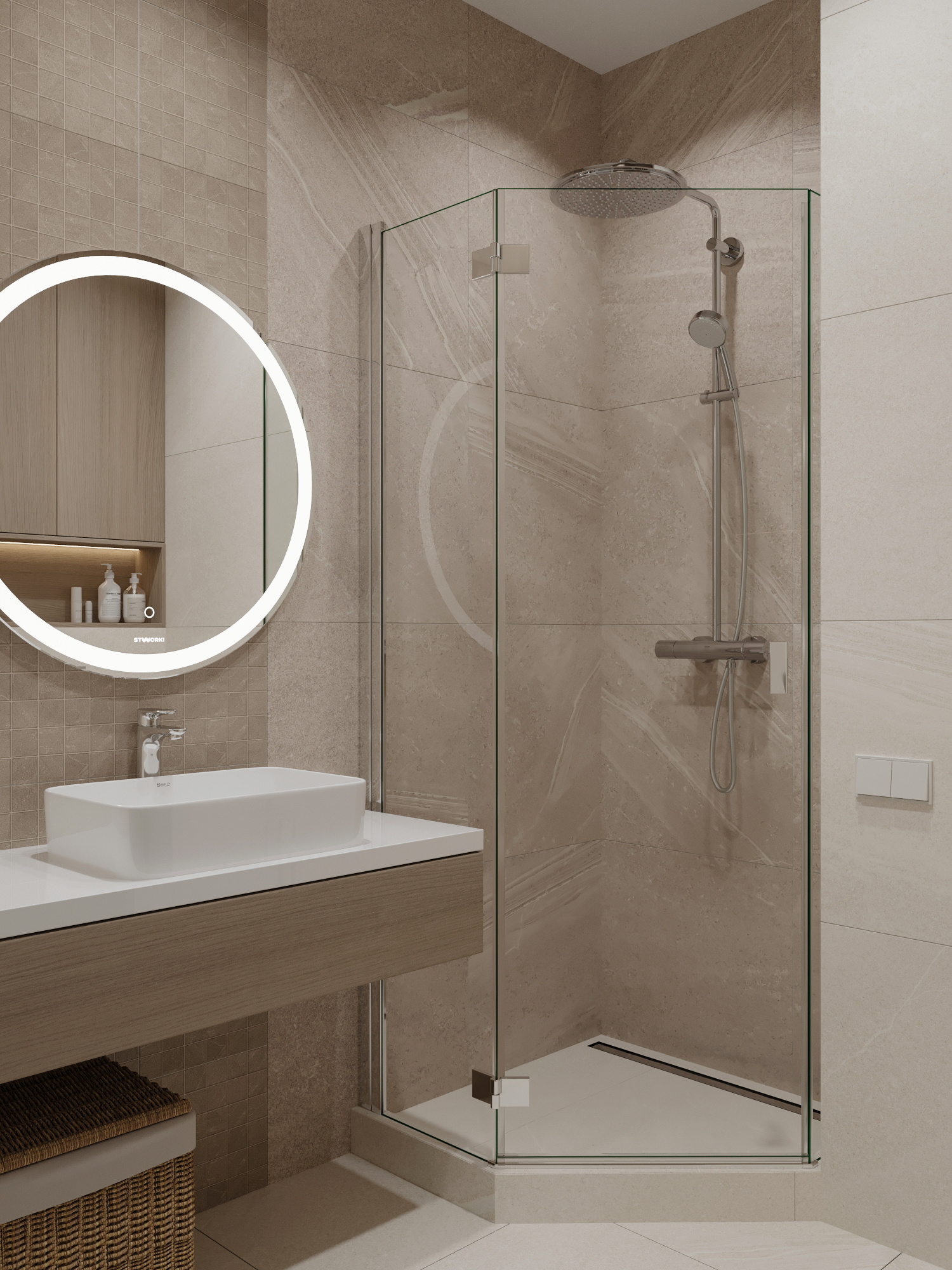 Функциональный интерьер квартиры 61 м² для пары в Москве