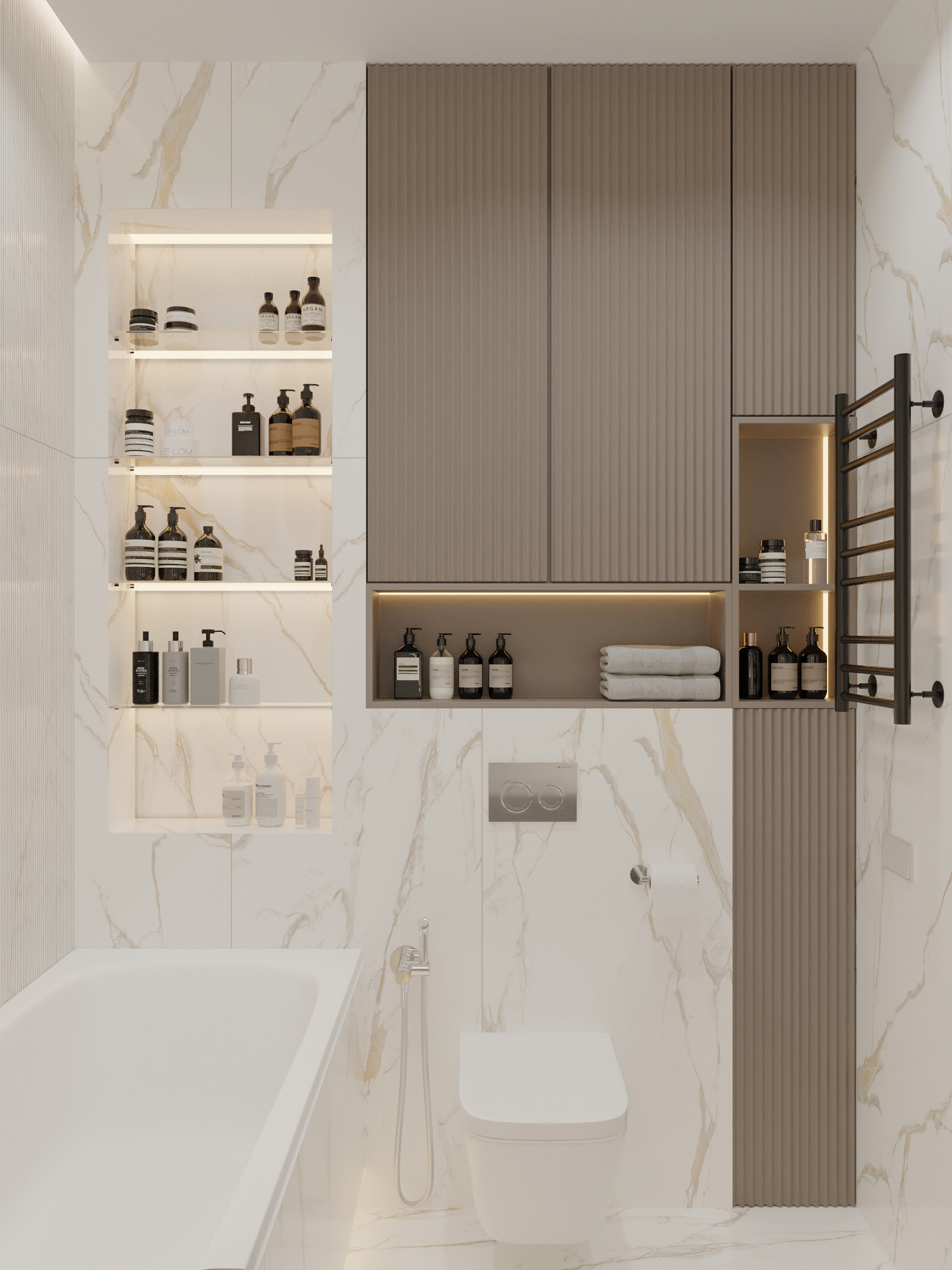 Функциональный интерьер квартиры 61 м² для пары в Москве