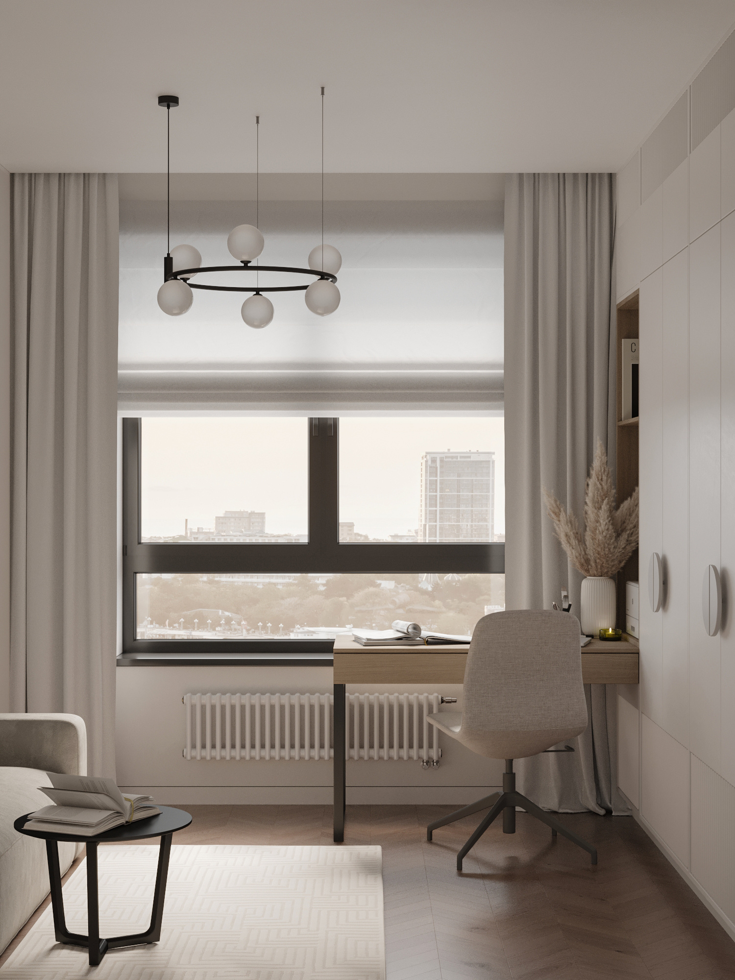 Функциональный интерьер квартиры 61 м² для пары в Москве