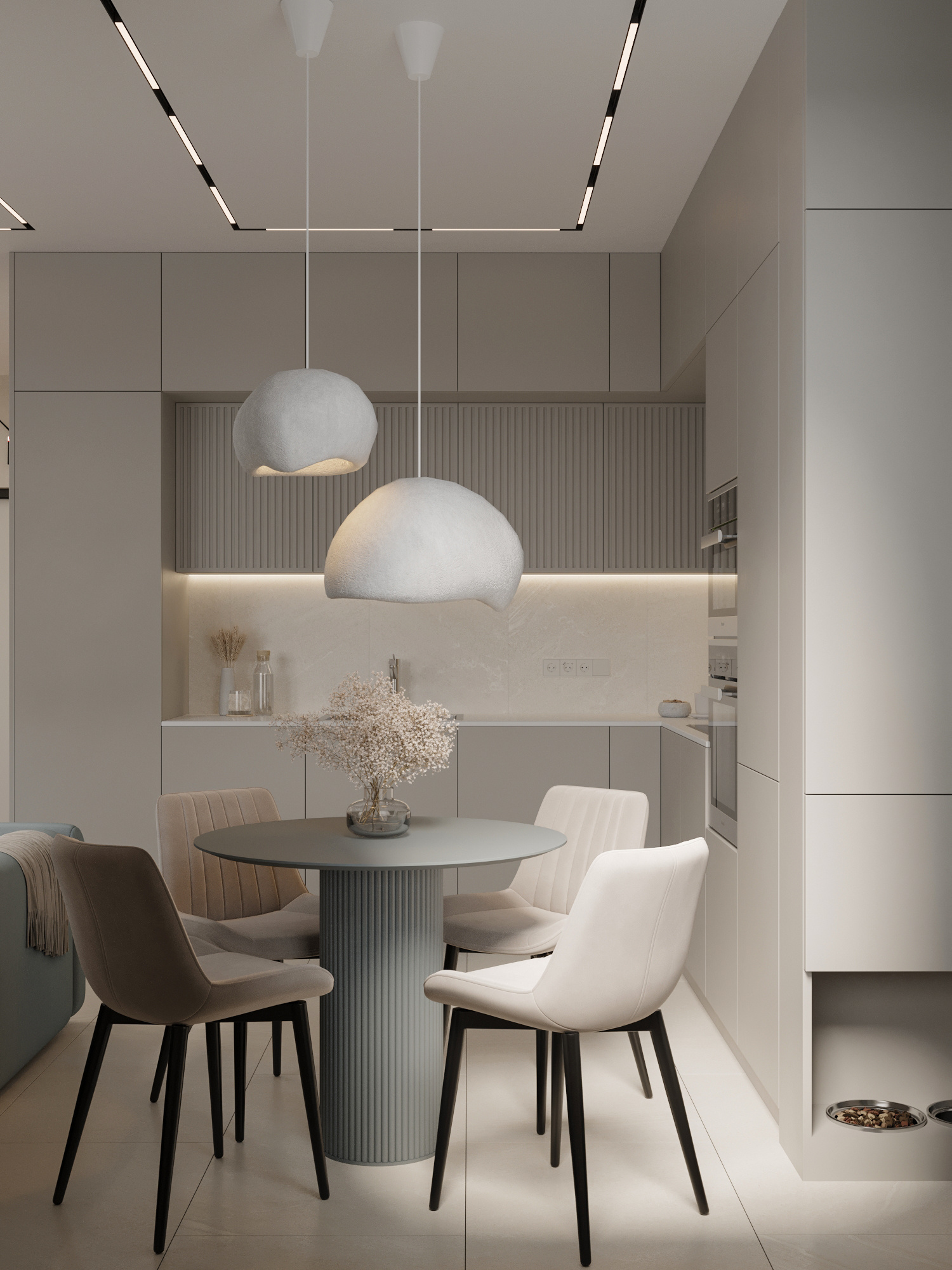 Функциональный интерьер квартиры 61 м² для пары в Москве