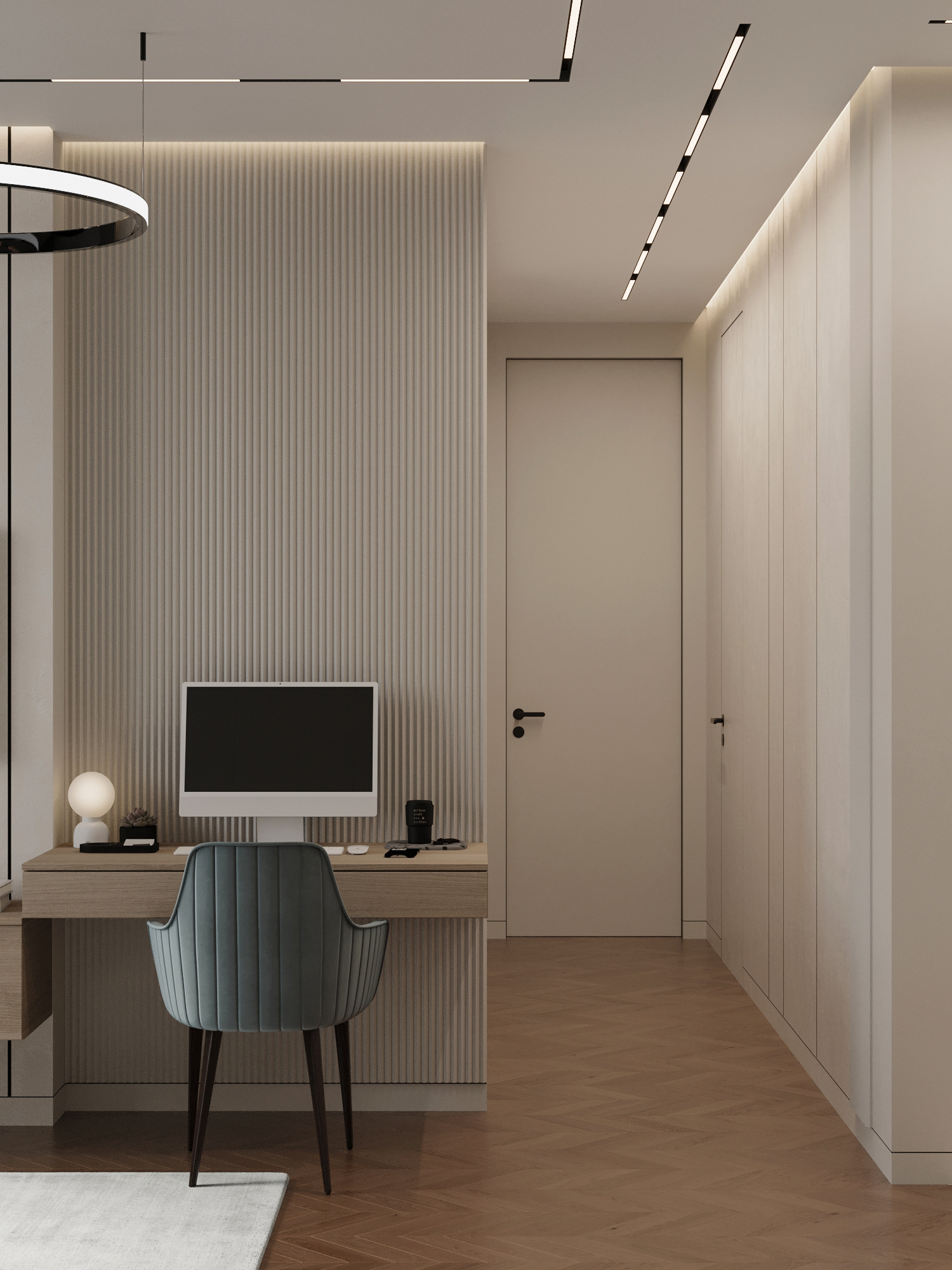 Функциональный интерьер квартиры 61 м² для пары в Москве