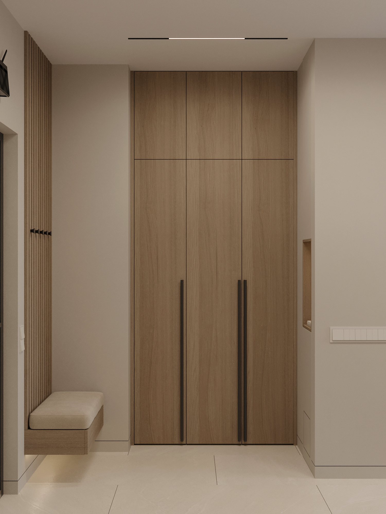 Функциональный интерьер квартиры 61 м² для пары в Москве