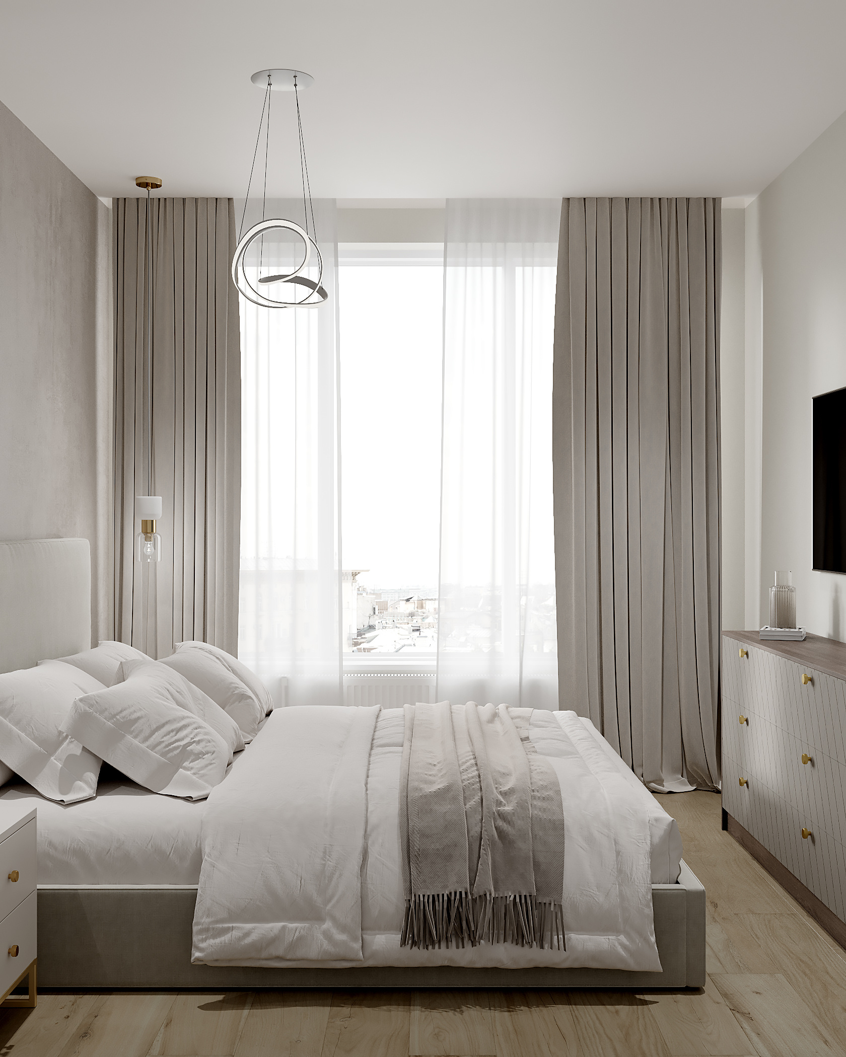 Стильный дизайн квартиры 52 м² для семьи в Москве