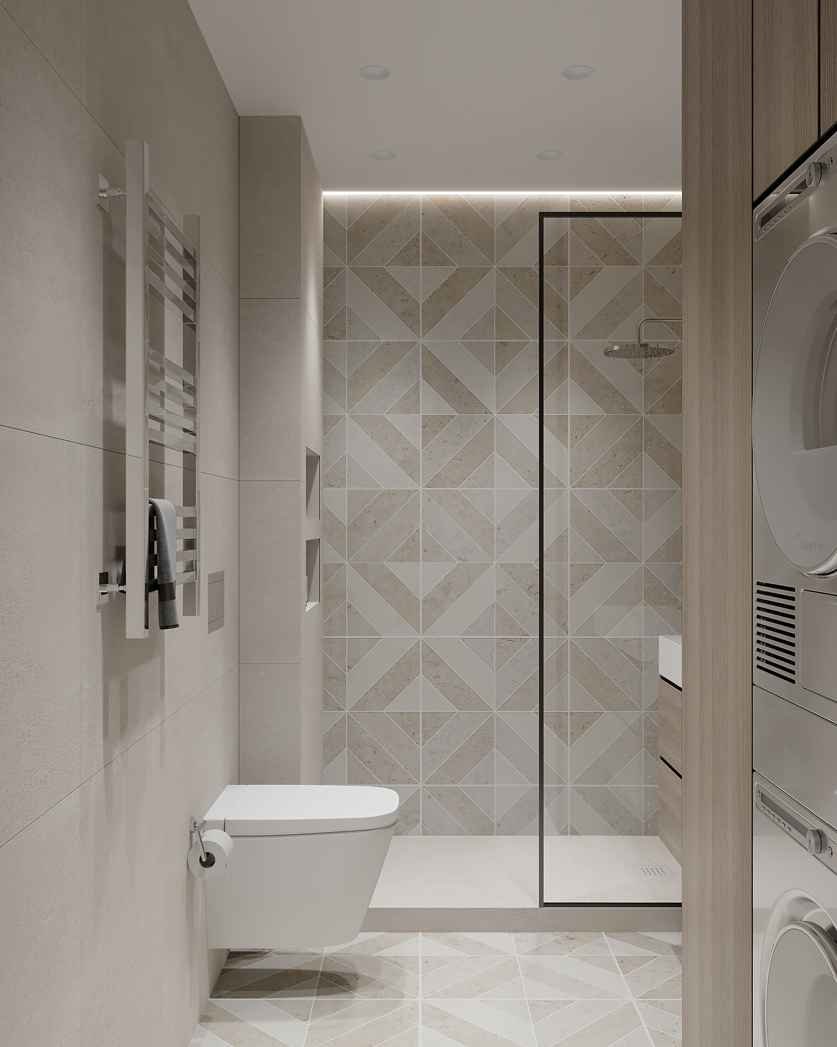 Стильный дизайн квартиры 52 м² для семьи в Москве