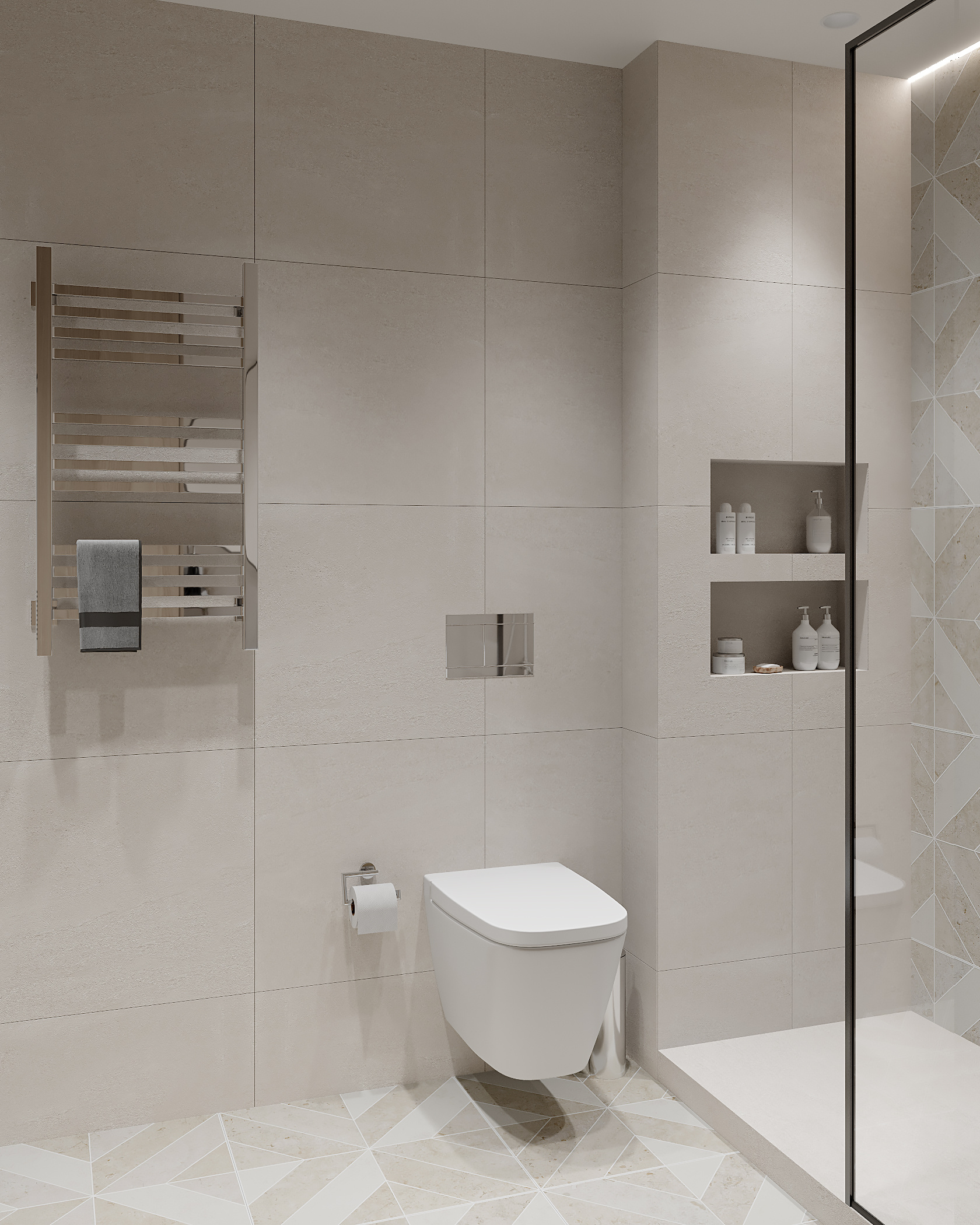 Стильный дизайн квартиры 52 м² для семьи в Москве