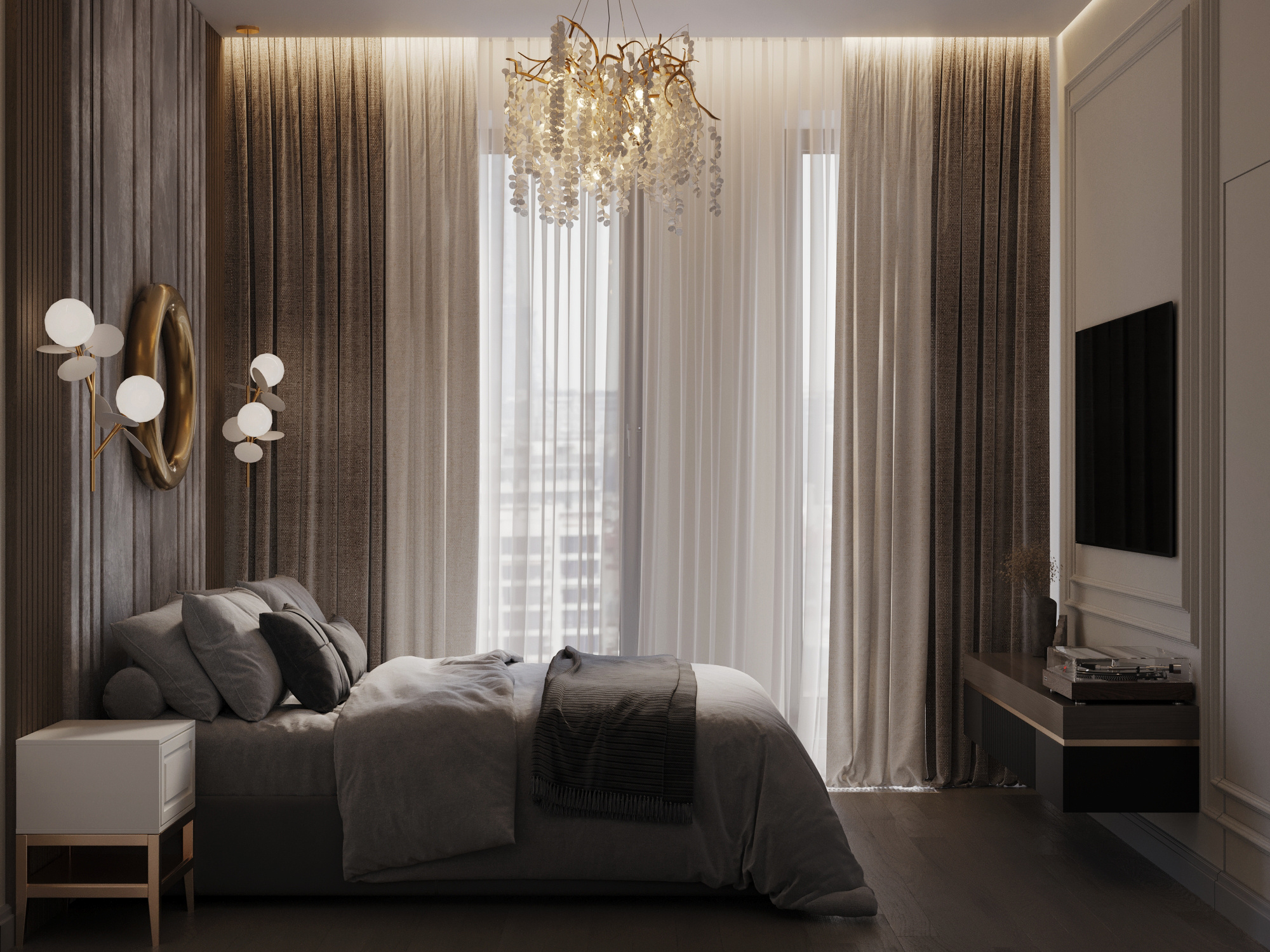 Современный интерьер квартиры 116 м² для молодой семьи в Москве