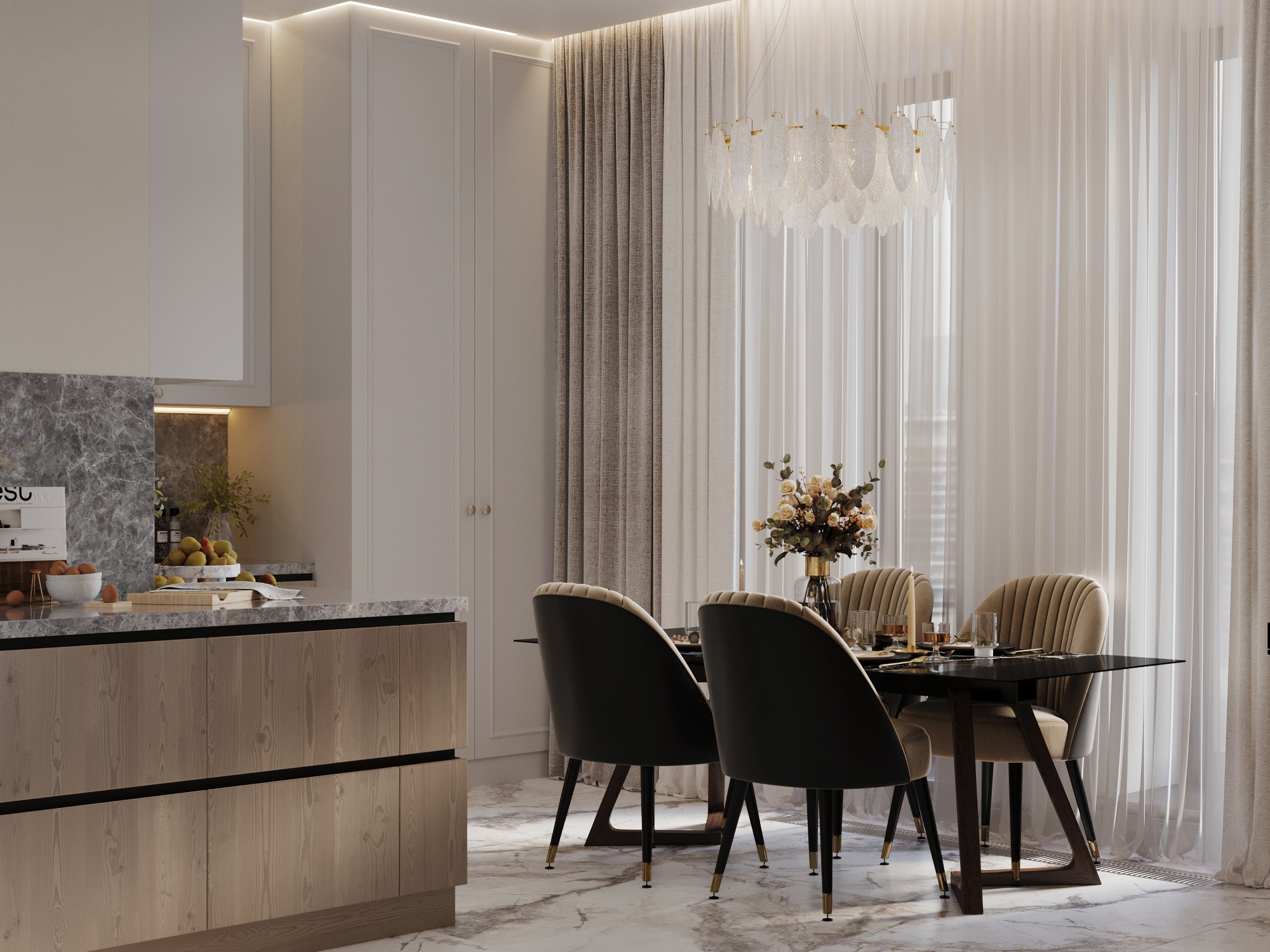 Обложка проекта: Современный интерьер квартиры 116 м² для молодой семьи в Москве