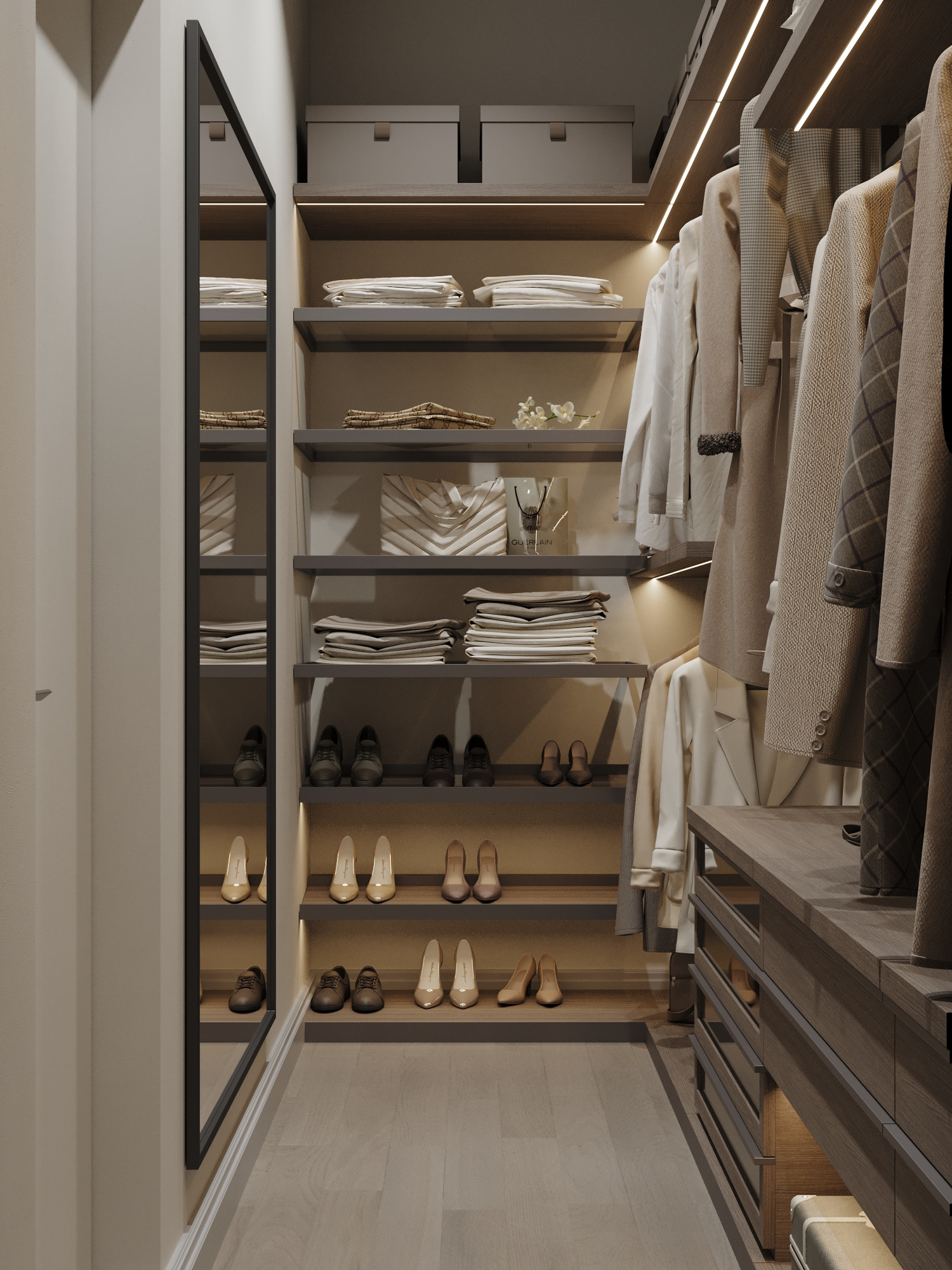 Современный интерьер квартиры 116 м² для молодой семьи в Москве