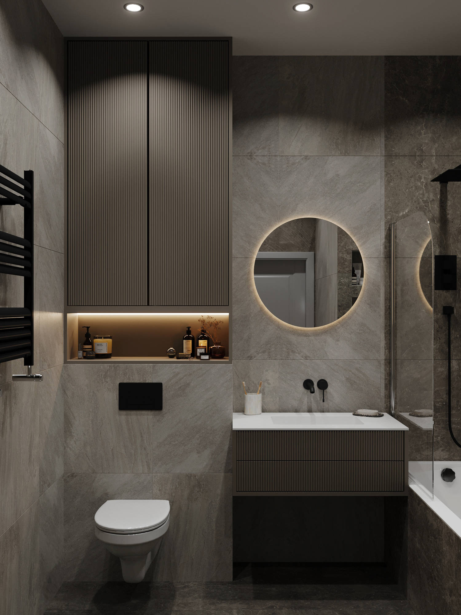 Современный интерьер квартиры 116 м² для молодой семьи в Москве