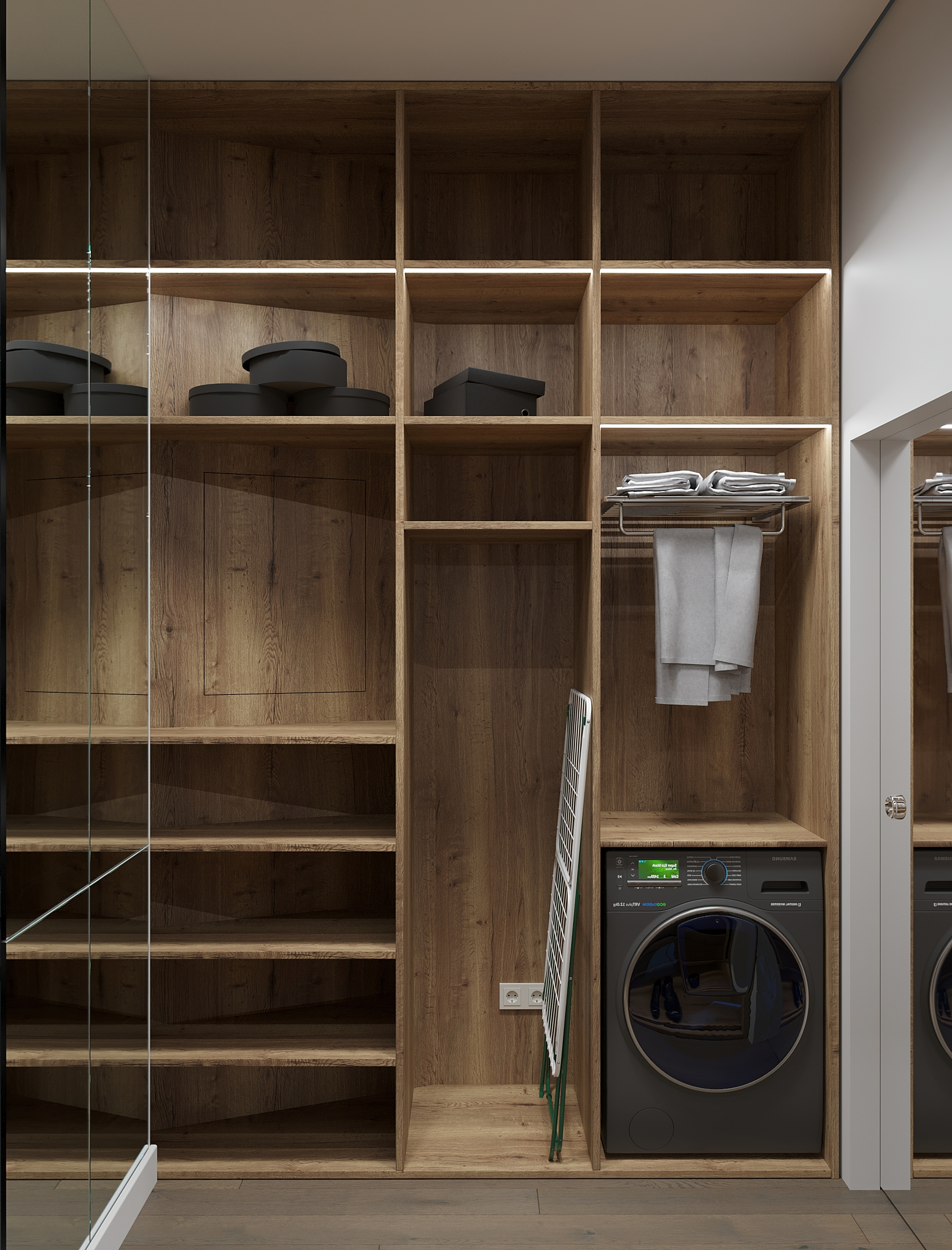 Стильный интерьер квартиры 36 м² для работы из дома в Москве