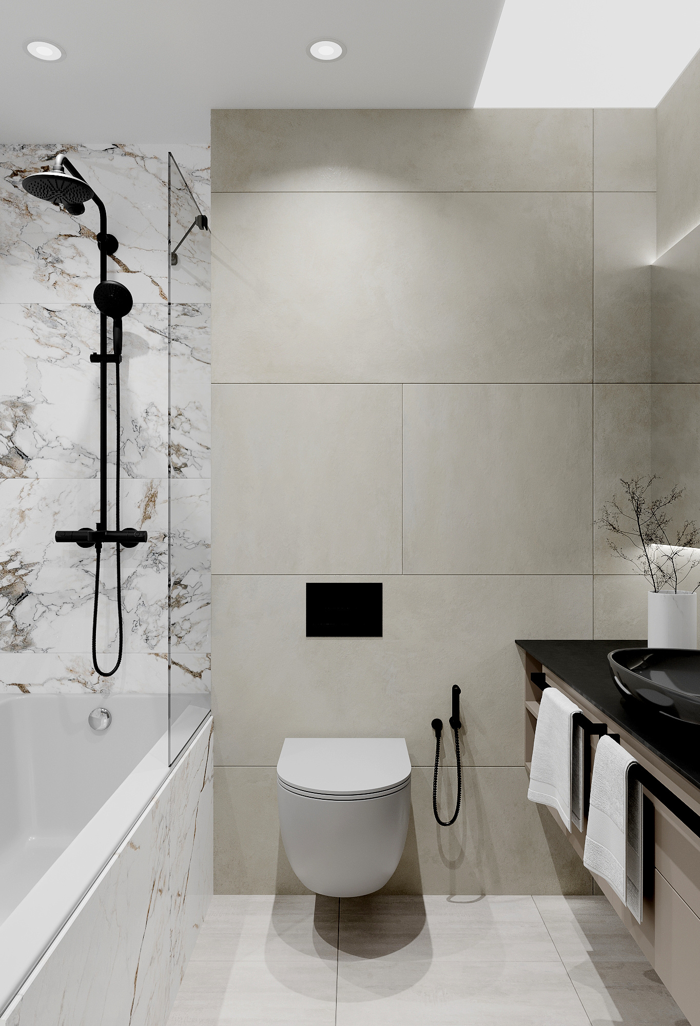 Функциональный интерьер квартиры 75 м² для семьи в Москве