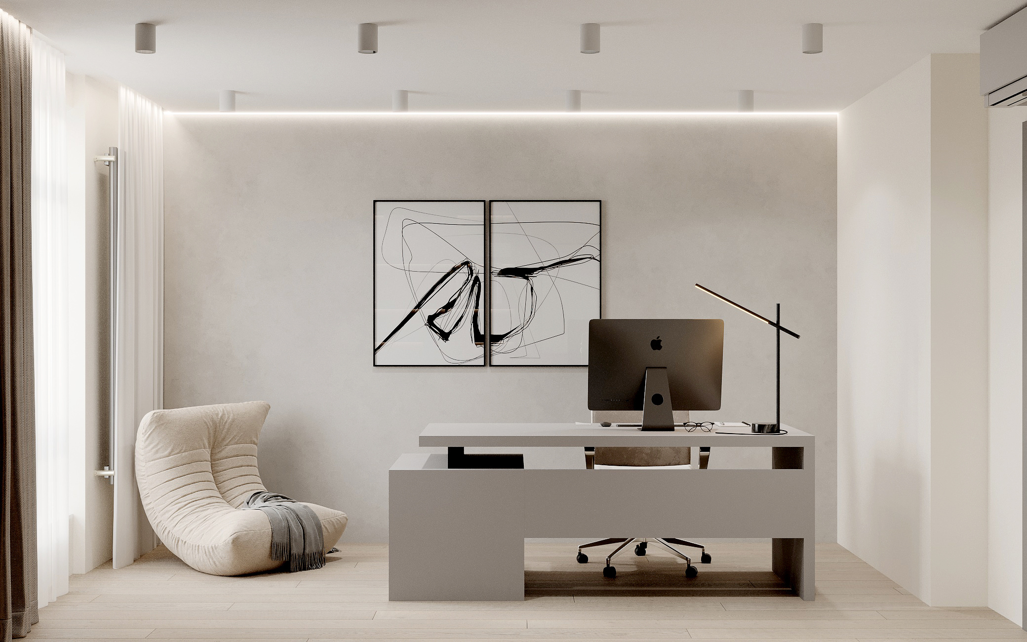 Функциональный интерьер квартиры 75 м² для семьи в Москве