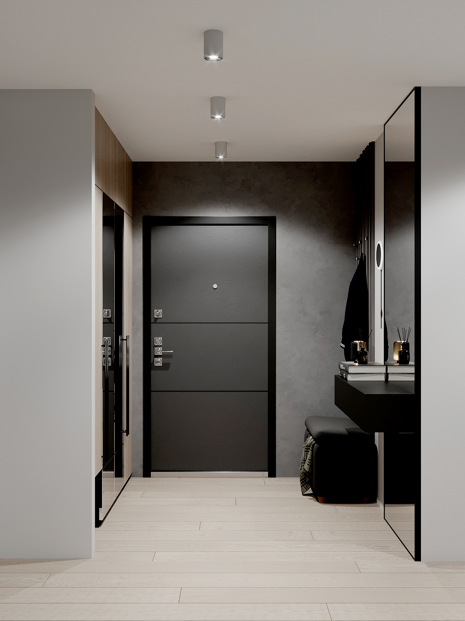 Функциональный интерьер квартиры 75 м² для семьи в Москве