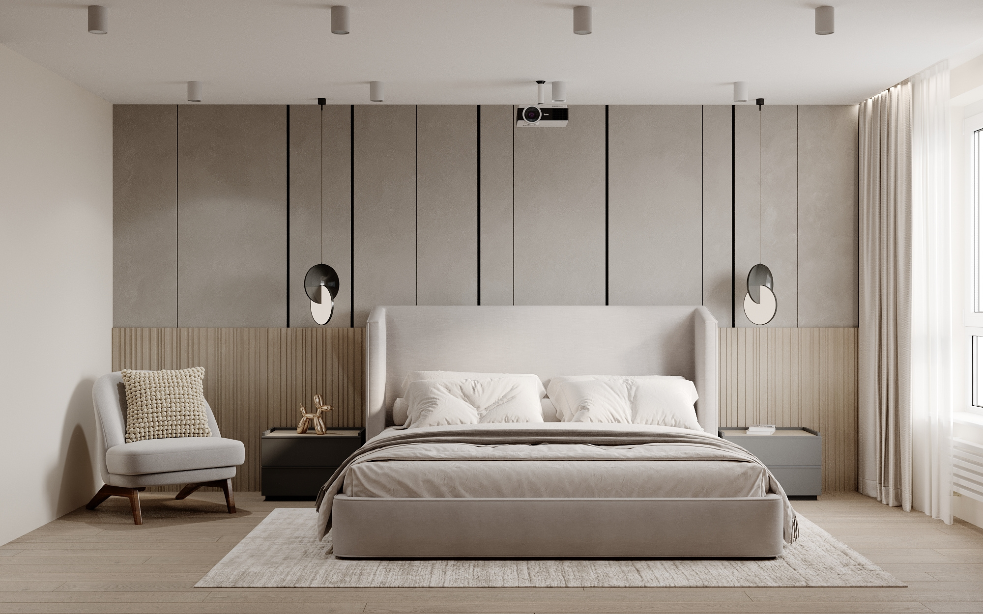 Функциональный интерьер квартиры 75 м² для семьи в Москве