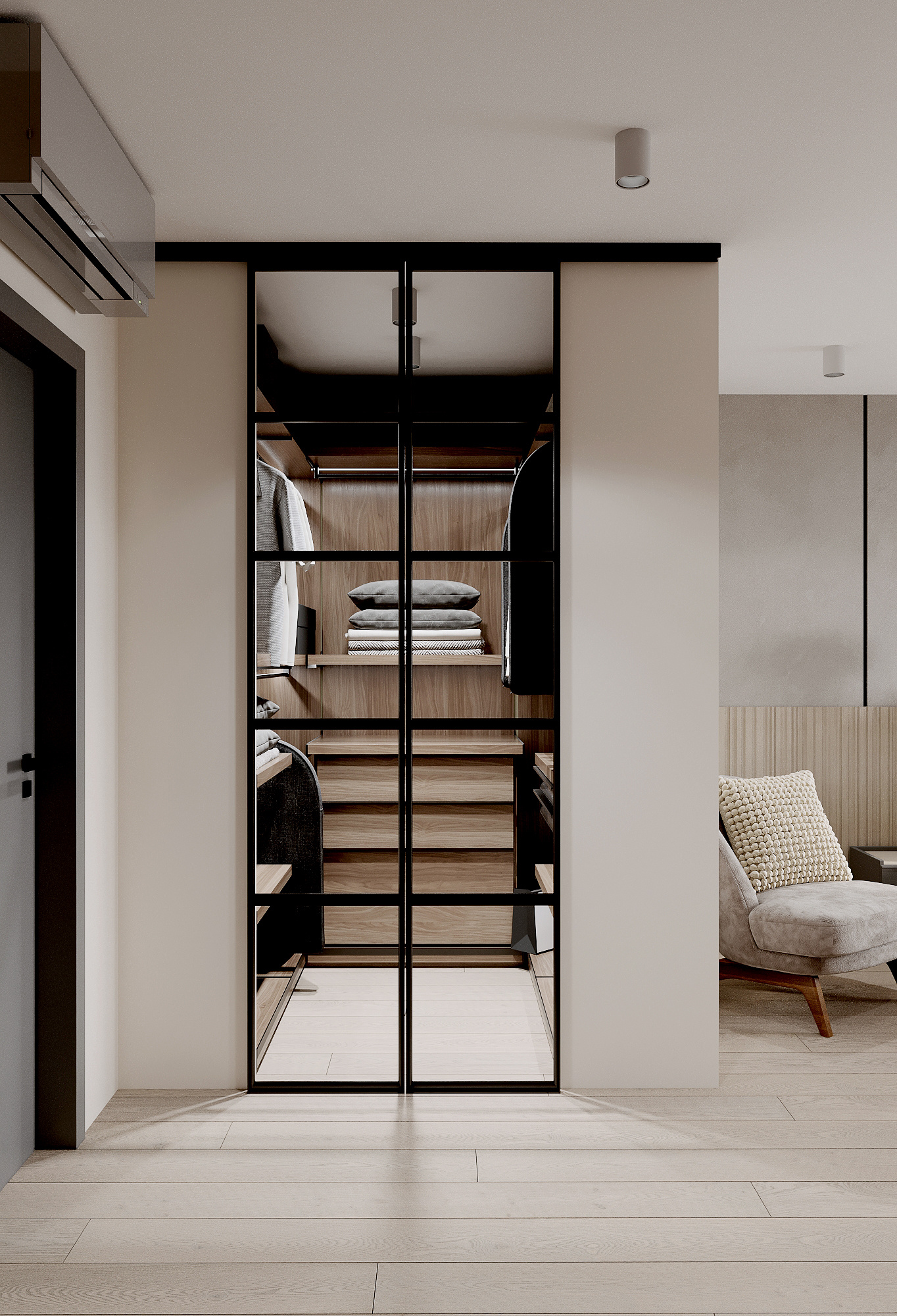 Функциональный интерьер квартиры 75 м² для семьи в Москве