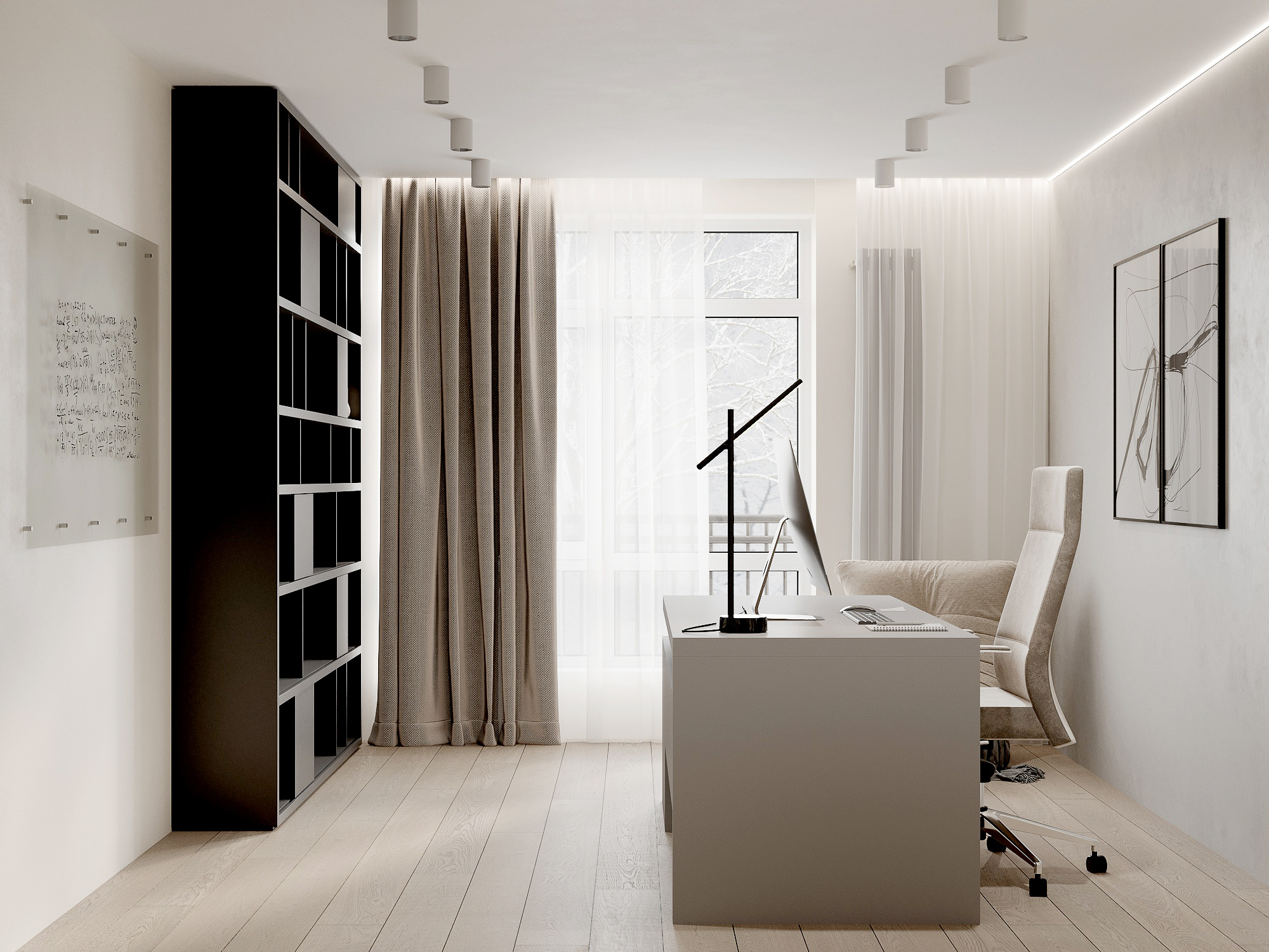 Функциональный интерьер квартиры 75 м² для семьи в Москве