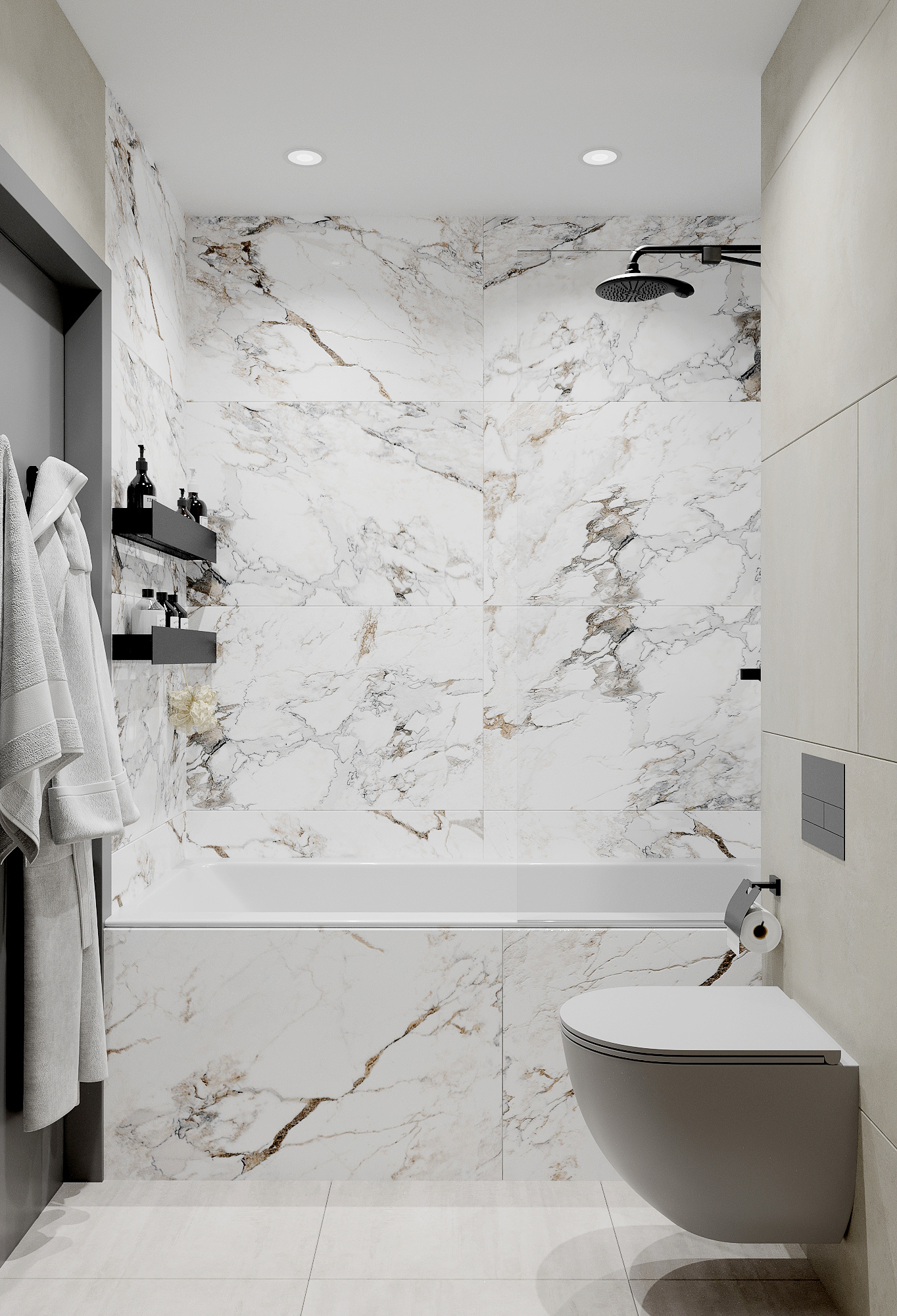 Функциональный интерьер квартиры 75 м² для семьи в Москве