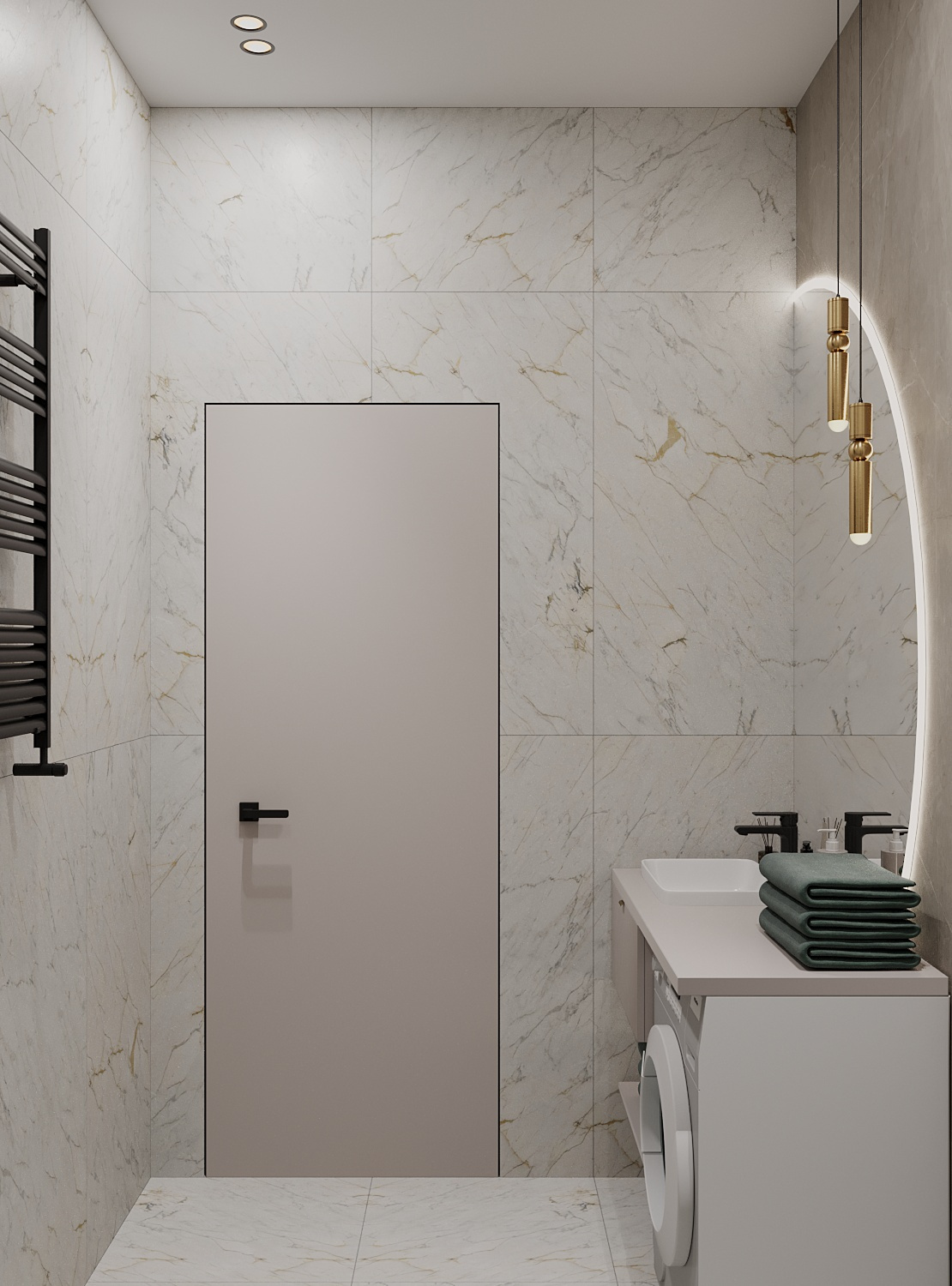 Элегантный интерьер квартиры  68 м² для двоих в Москве