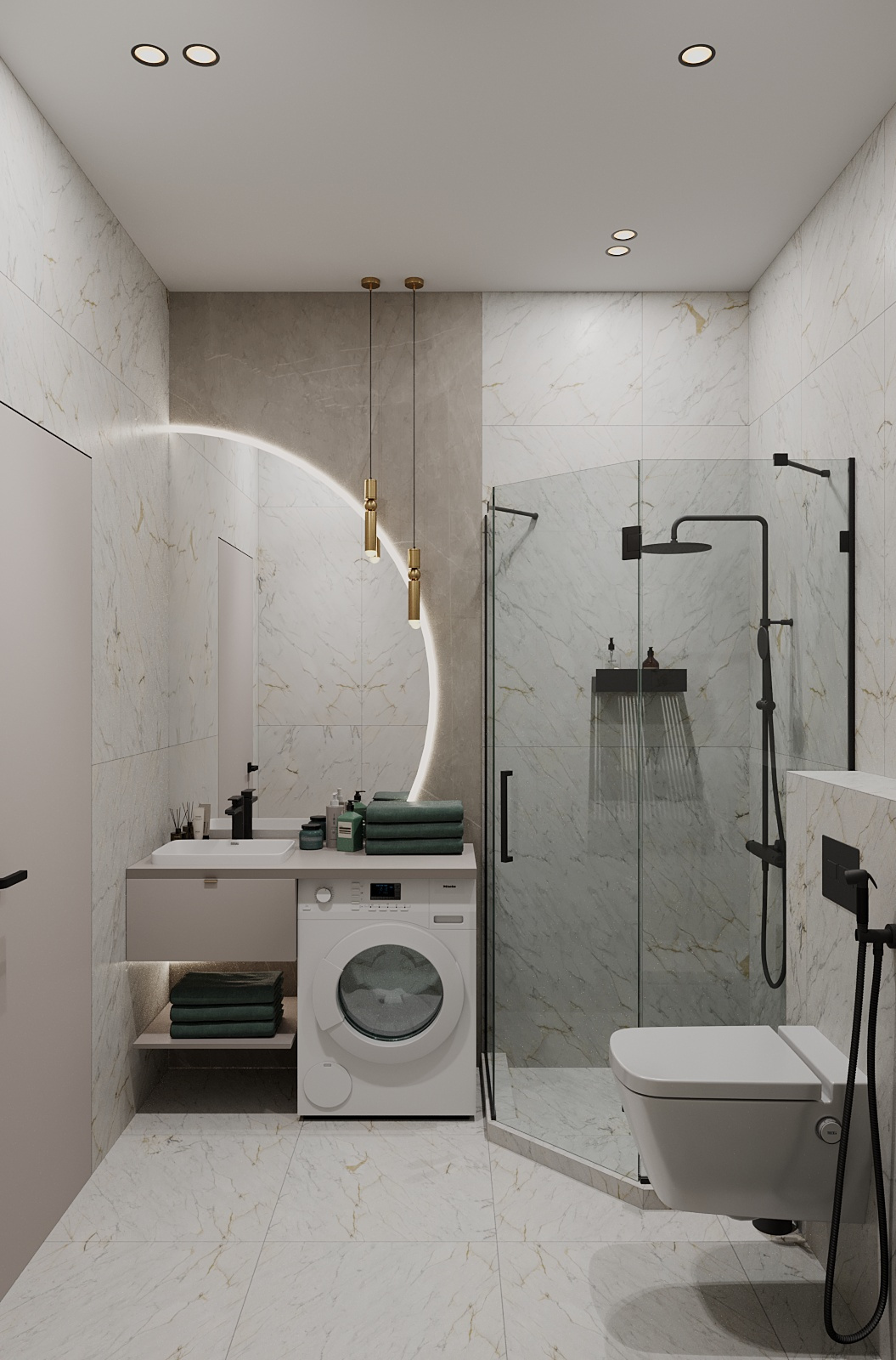 Элегантный интерьер квартиры  68 м² для двоих в Москве