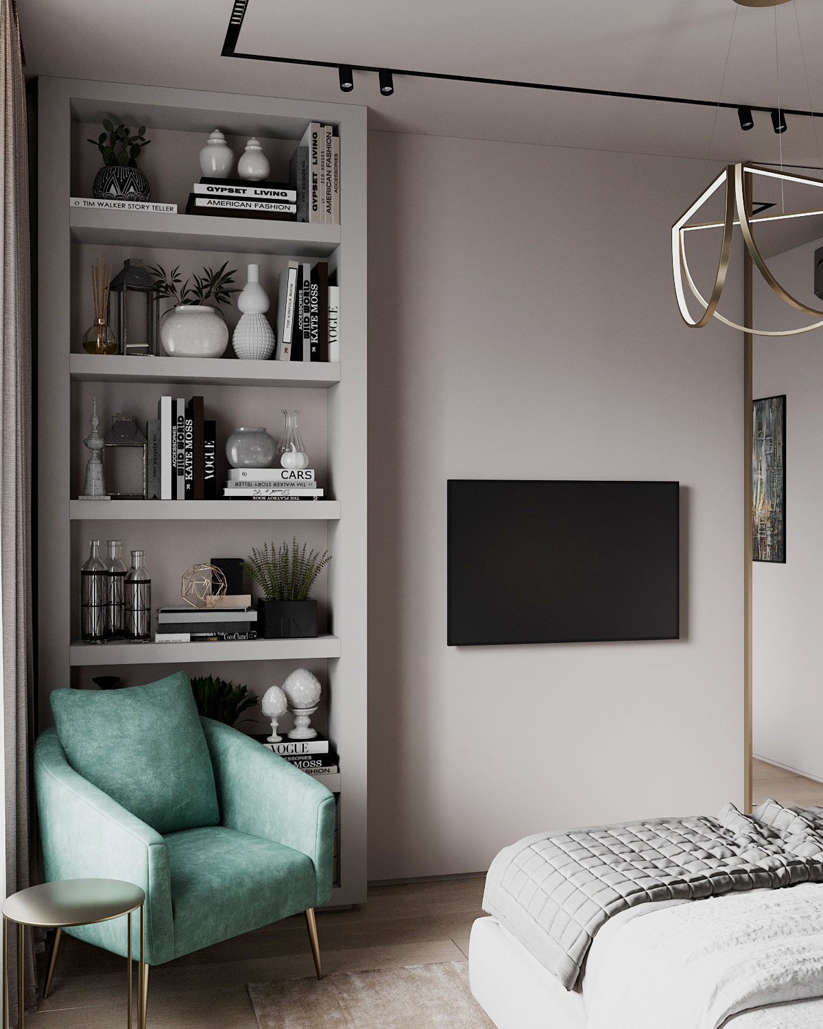 Элегантный интерьер квартиры  68 м² для двоих в Москве