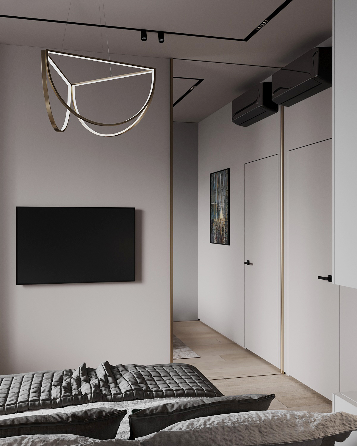 Элегантный интерьер квартиры  68 м² для двоих в Москве