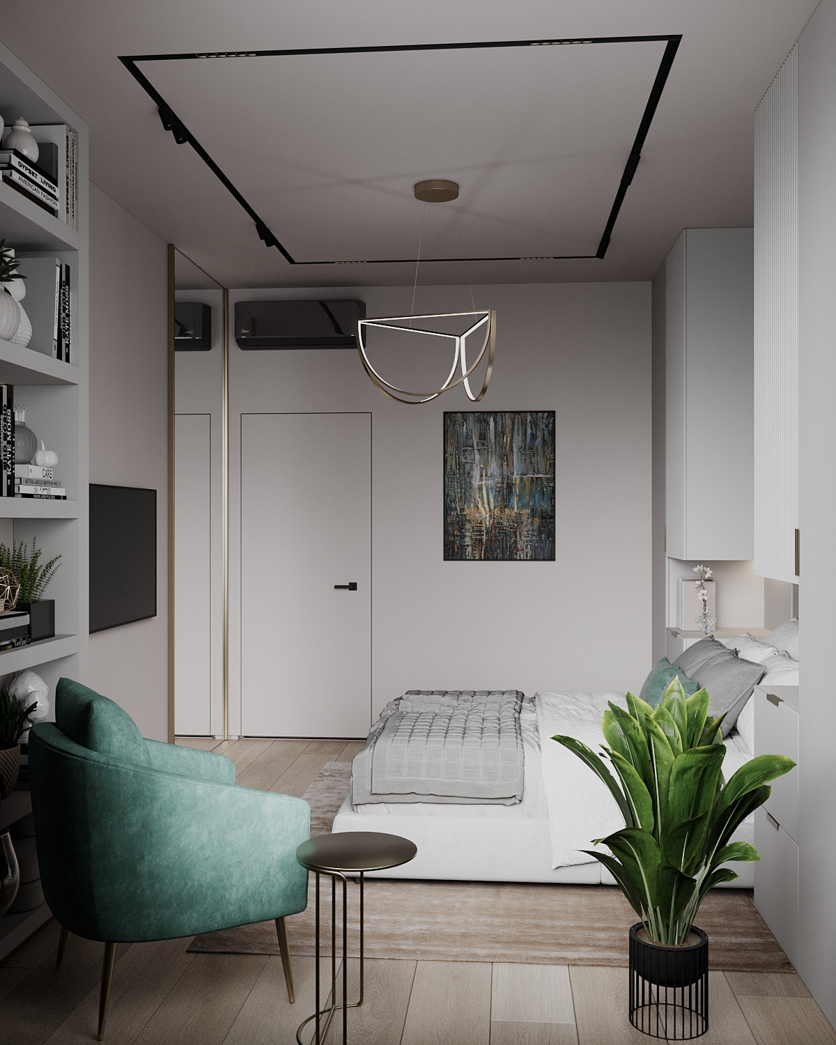 Элегантный интерьер квартиры  68 м² для двоих в Москве