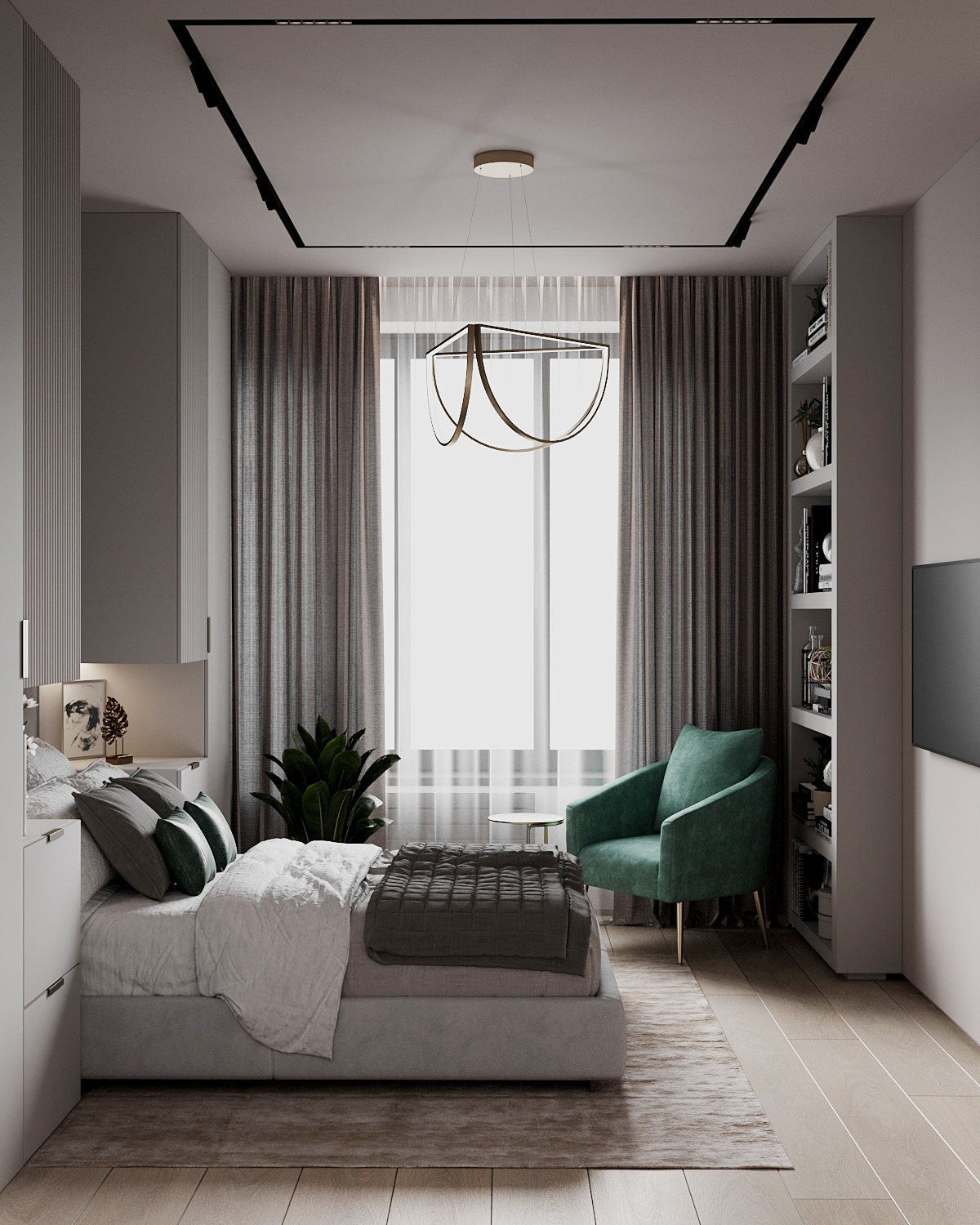 Элегантный интерьер квартиры  68 м² для двоих в Москве