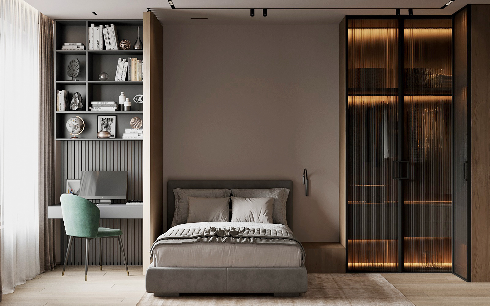 Элегантный интерьер квартиры  68 м² для двоих в Москве