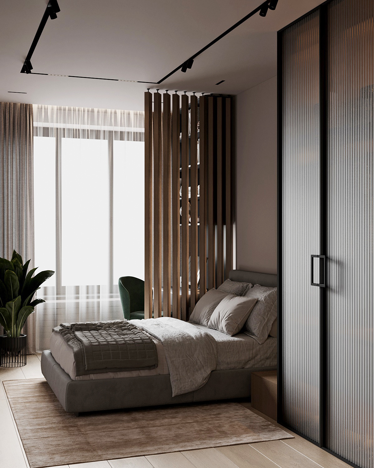 Элегантный интерьер квартиры  68 м² для двоих в Москве