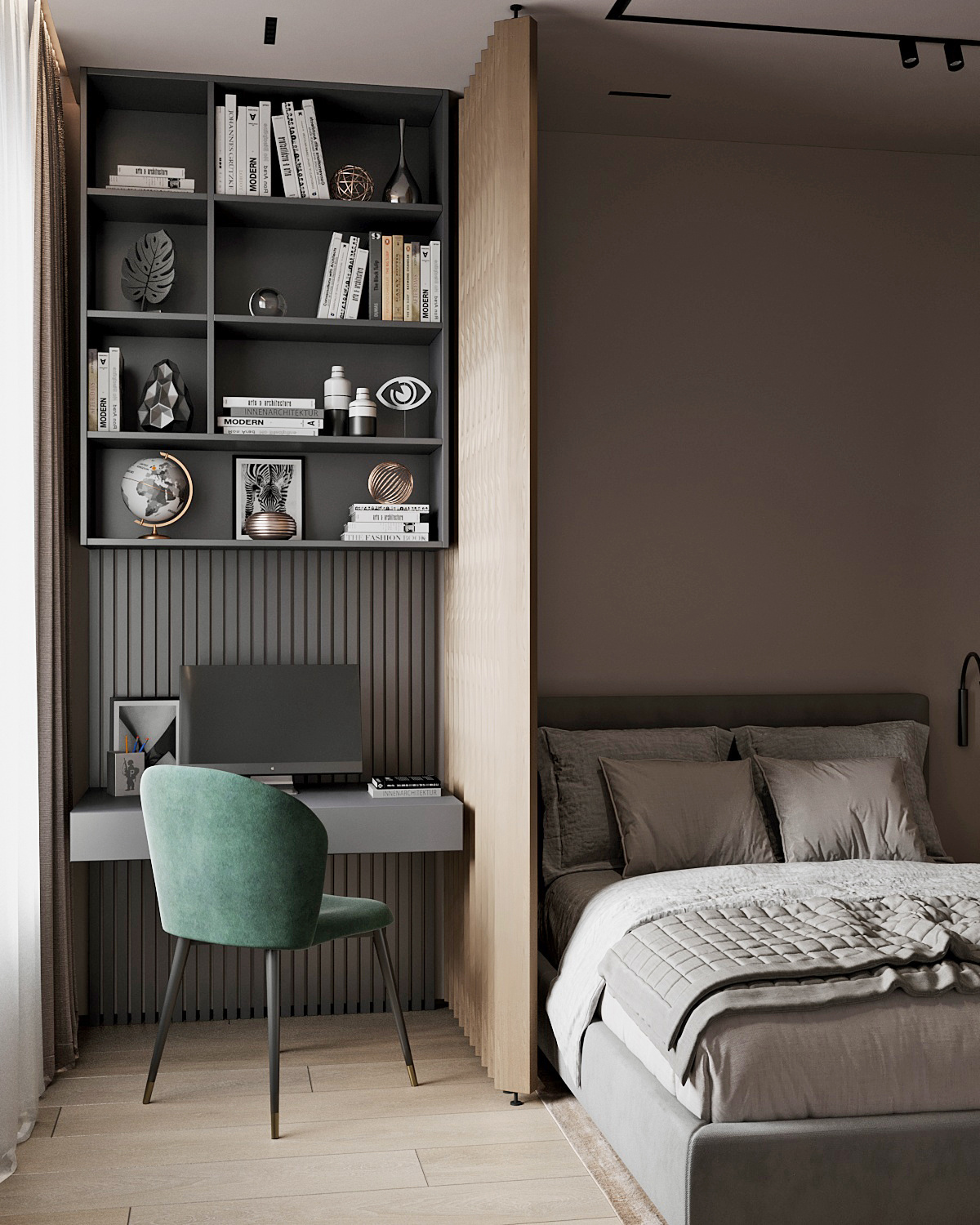 Элегантный интерьер квартиры  68 м² для двоих в Москве