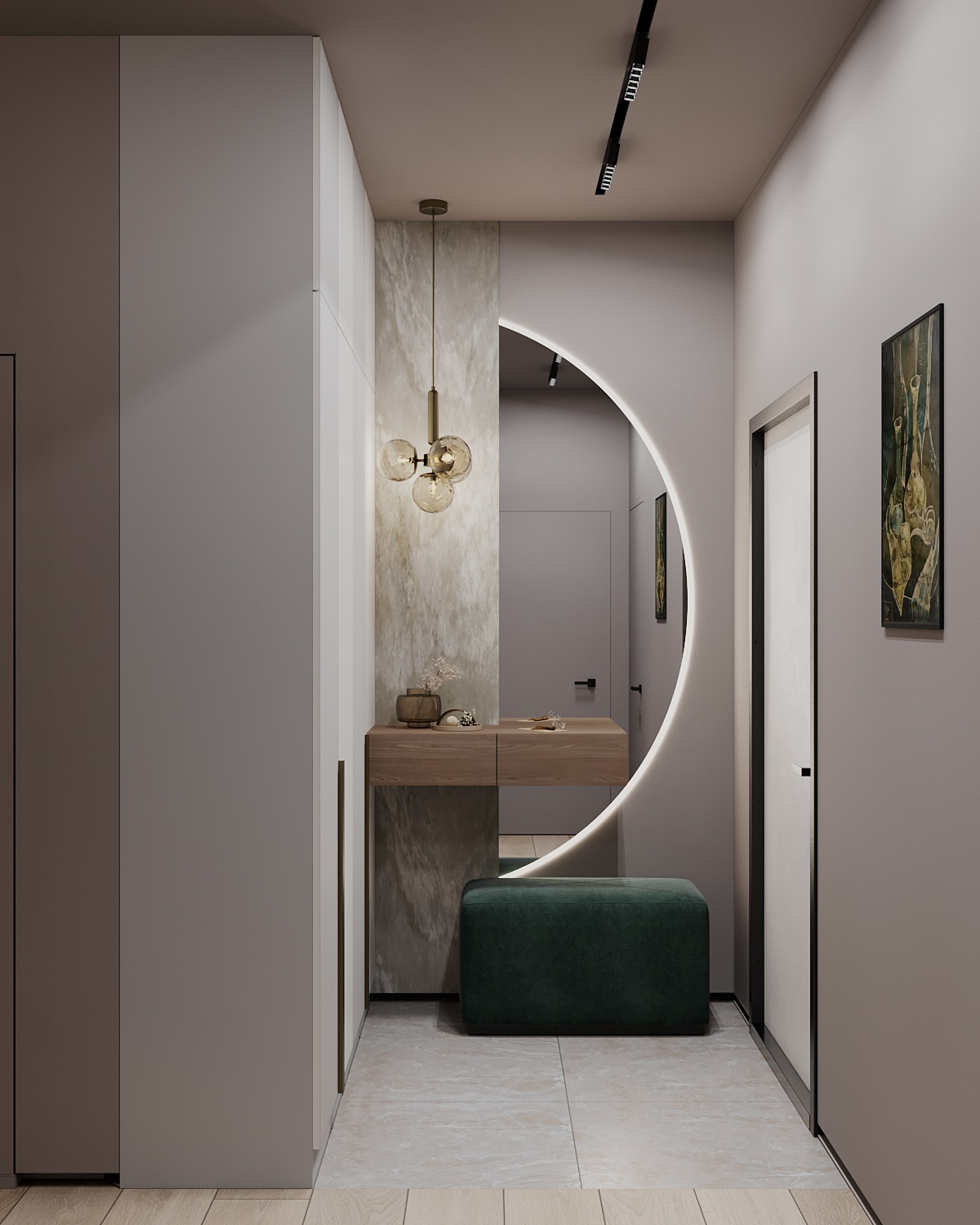 Элегантный интерьер квартиры  68 м² для двоих в Москве