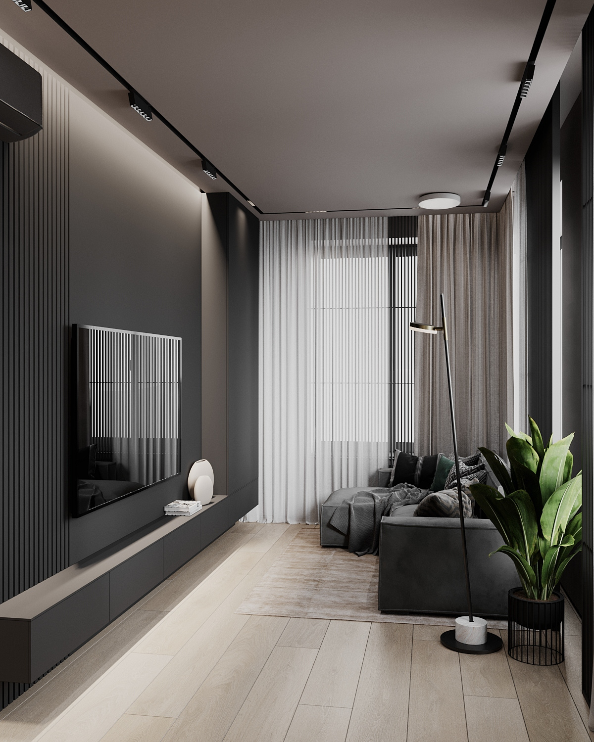 Элегантный интерьер квартиры  68 м² для двоих в Москве