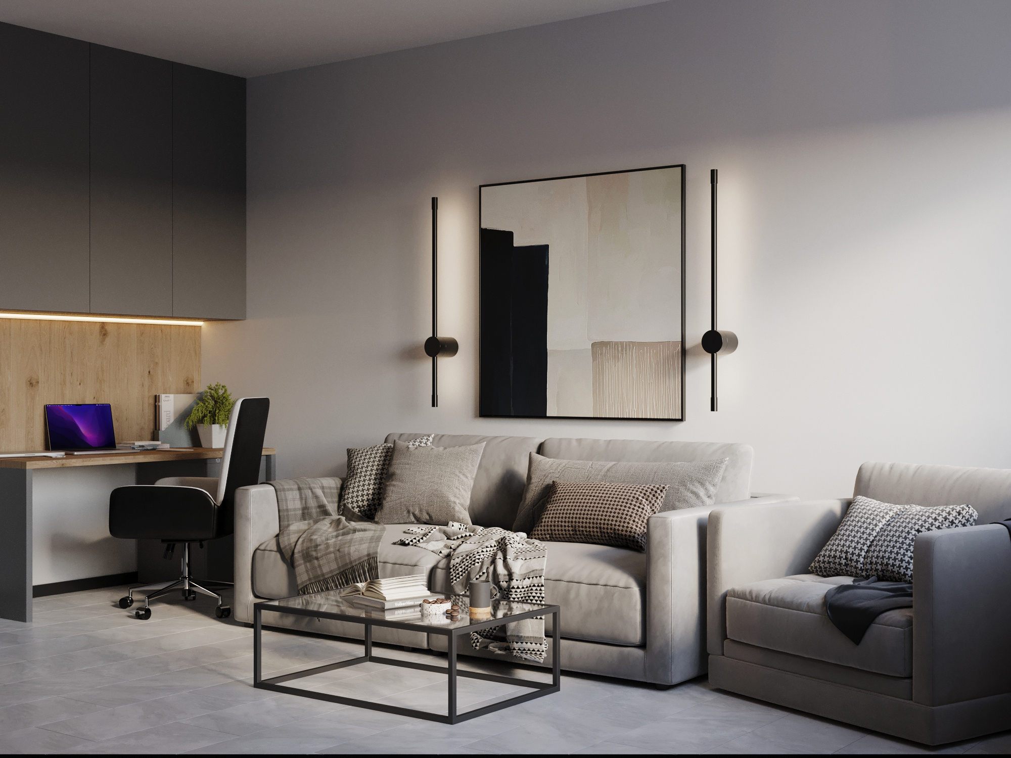 Лаконичный интерьер для молодой семьи в Москве