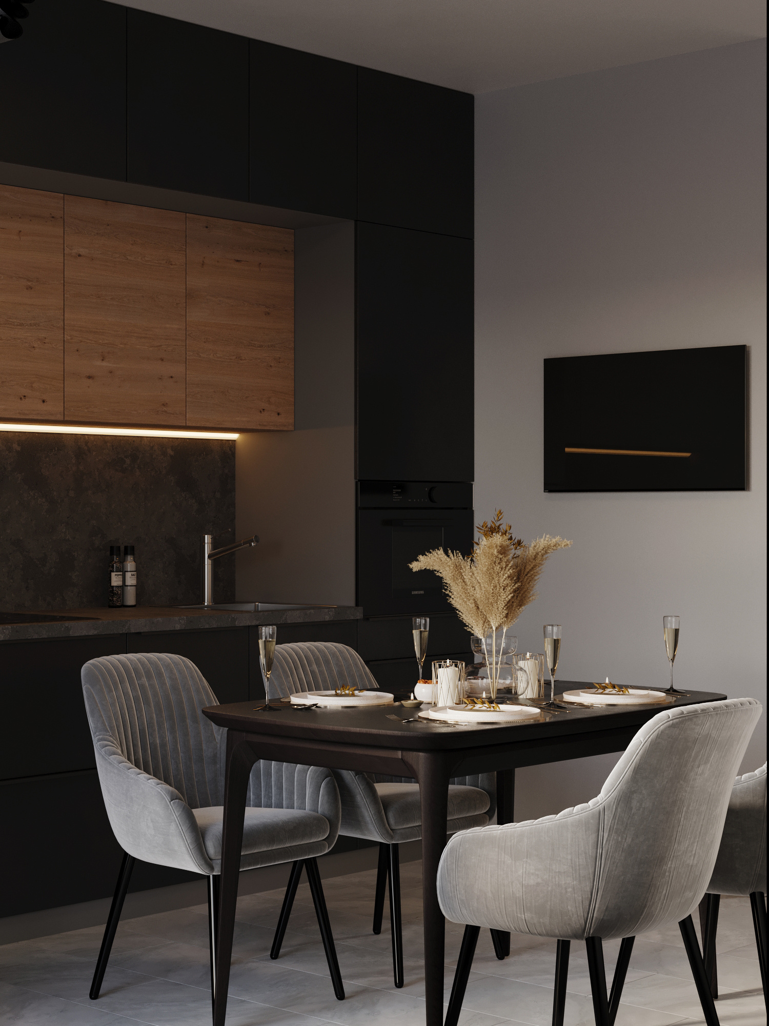 Лаконичный интерьер для молодой семьи в Москве