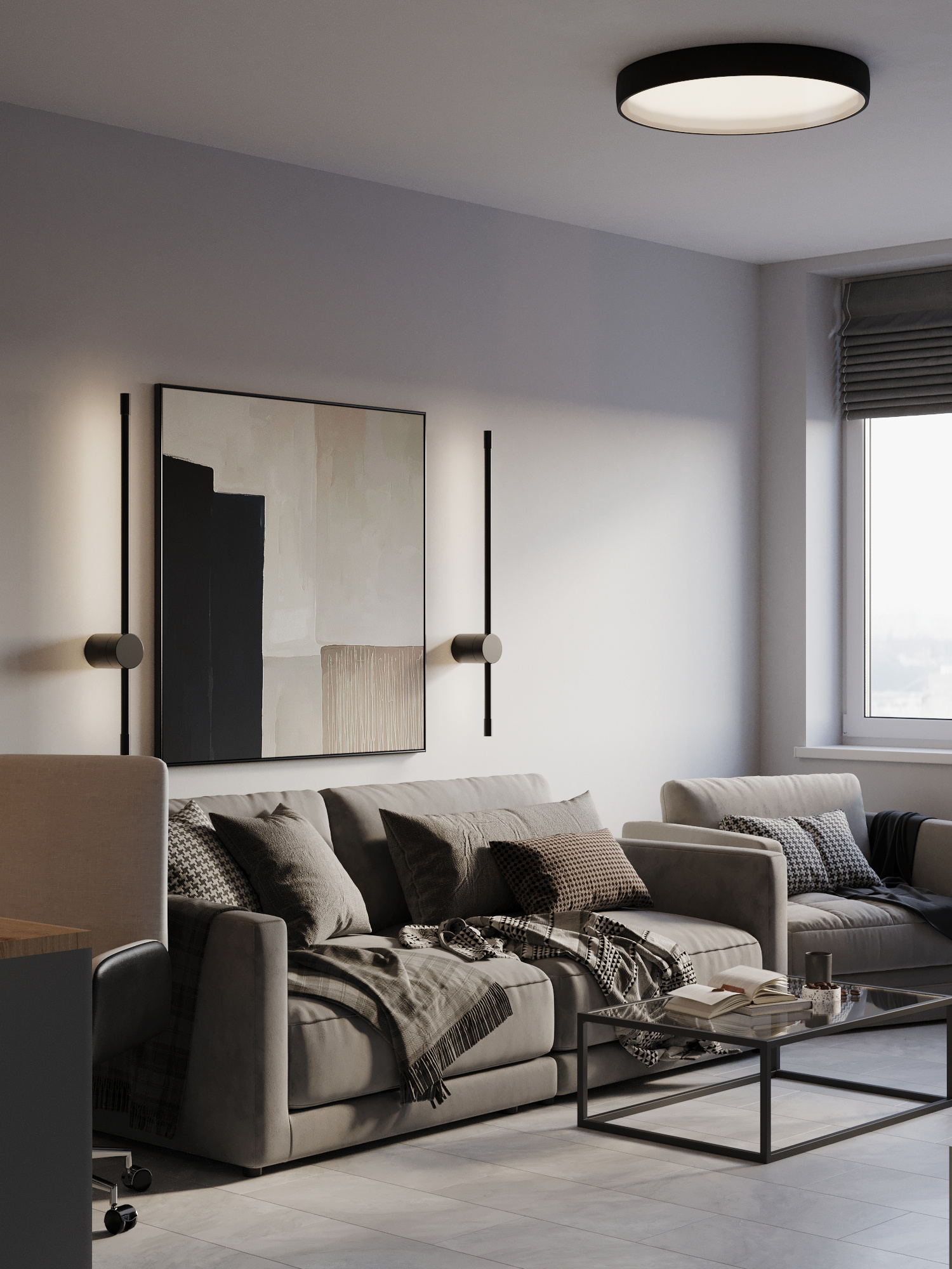 Лаконичный интерьер для молодой семьи в Москве