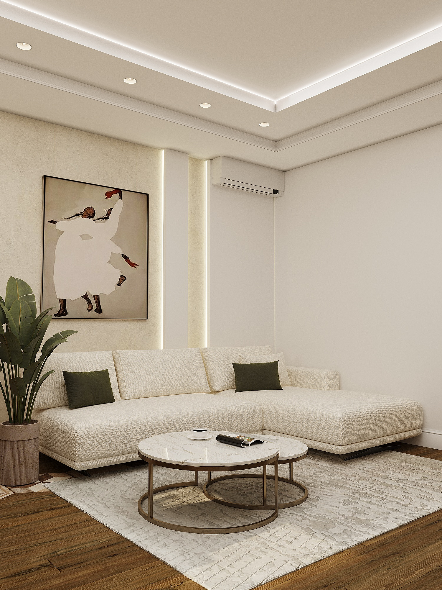 Минималистичный интерьер квартиры для семьи в Москве