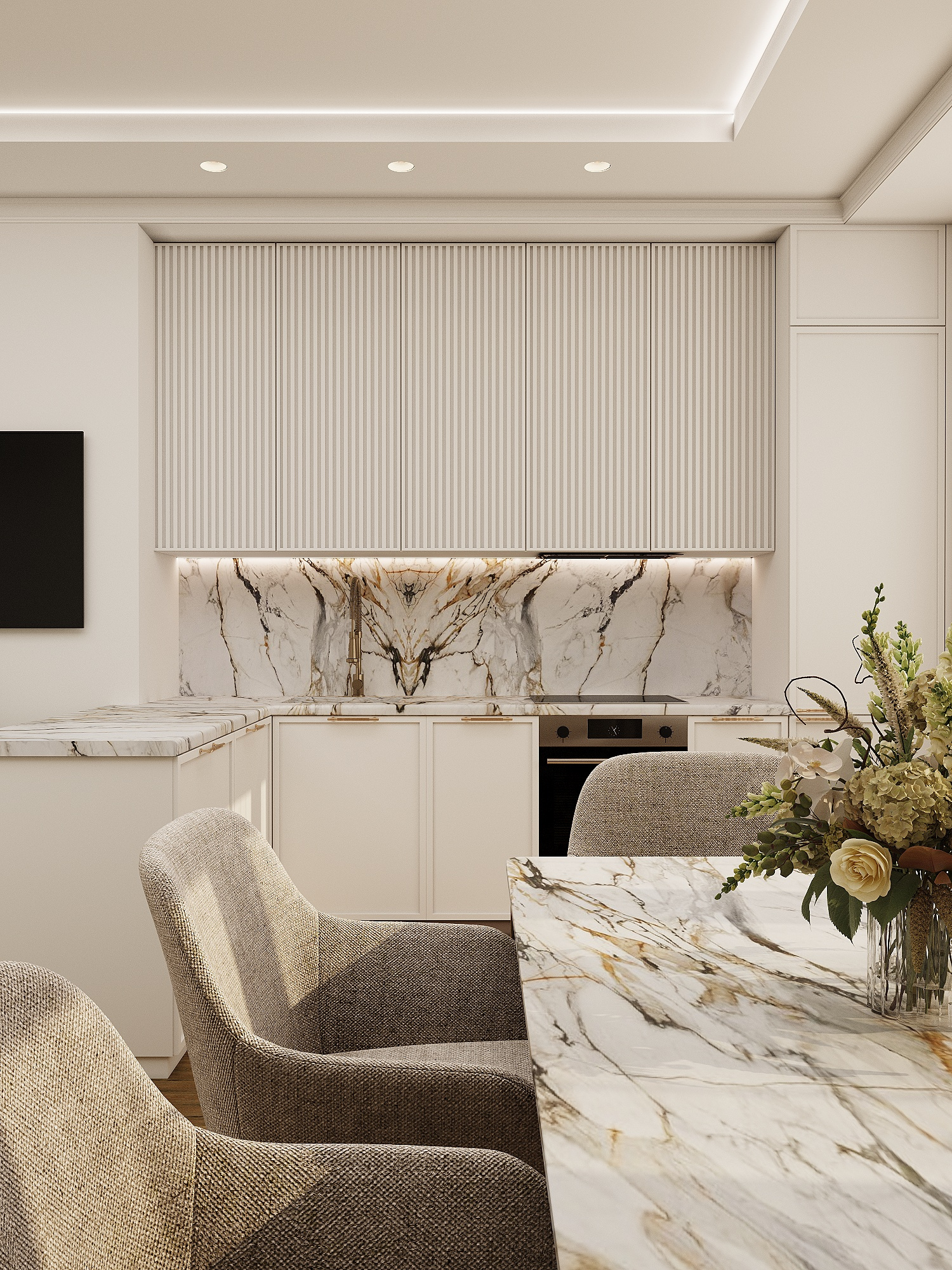 Минималистичный интерьер квартиры для семьи в Москве