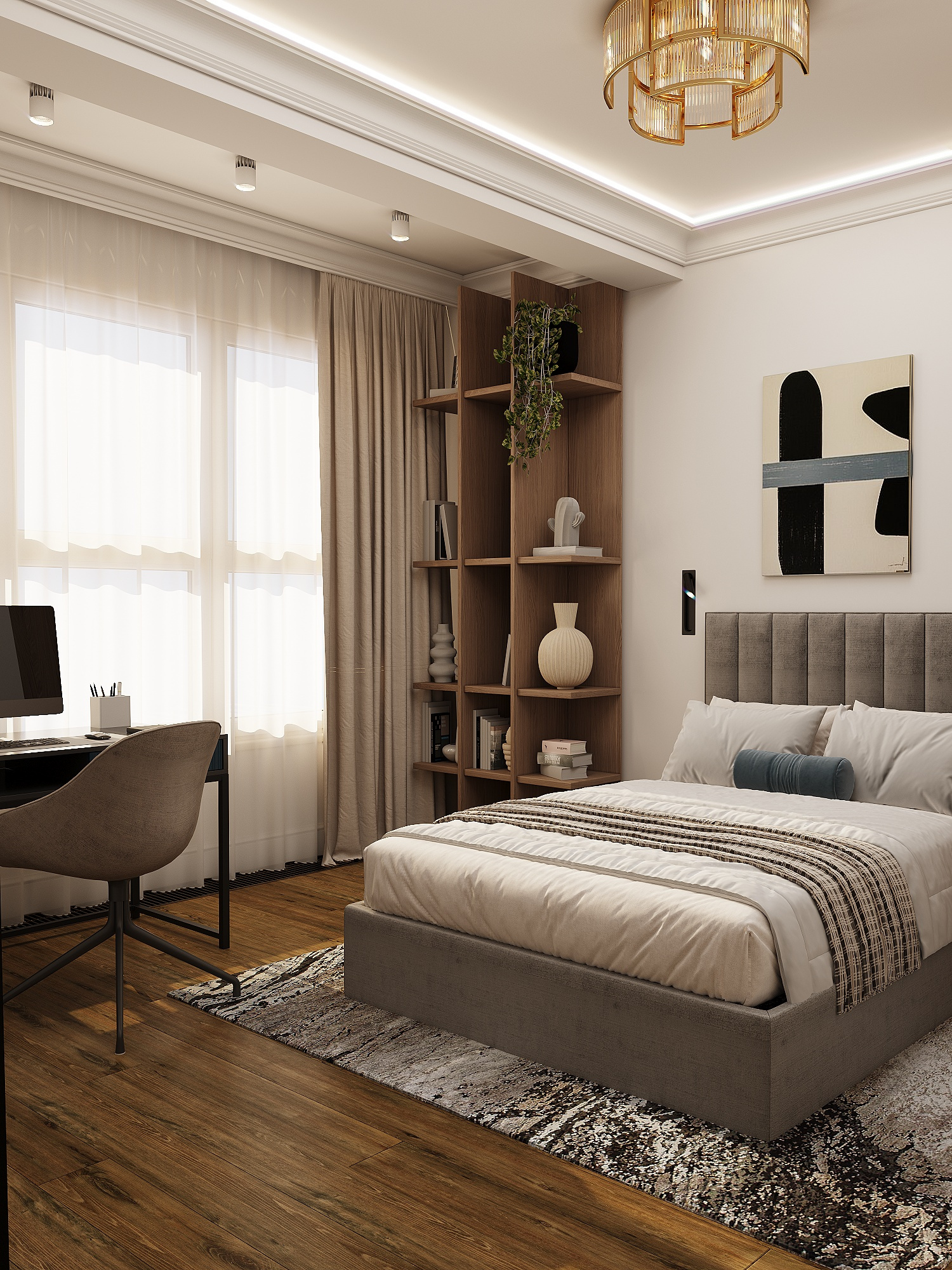 Минималистичный интерьер квартиры для семьи в Москве