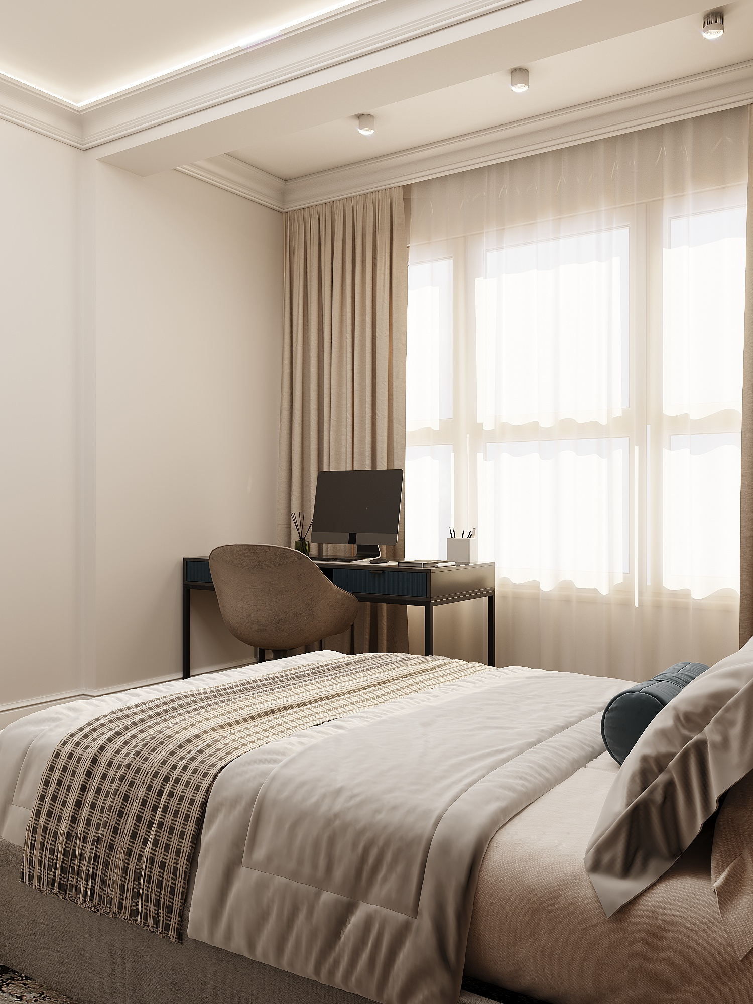 Минималистичный интерьер квартиры для семьи в Москве