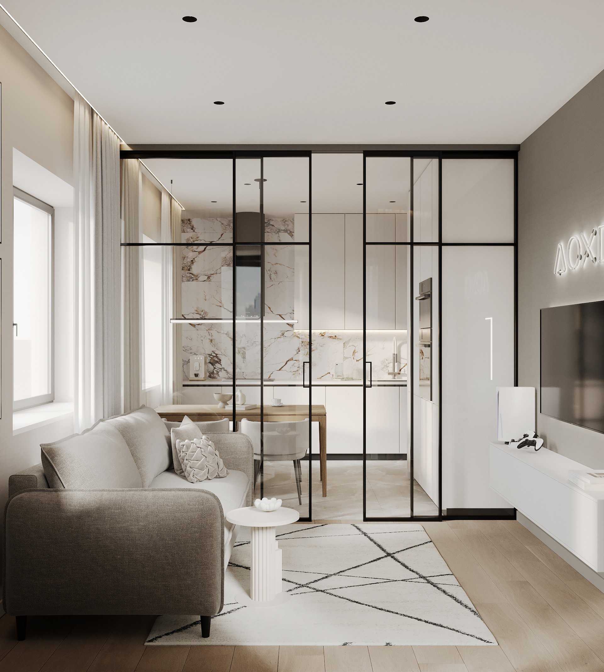 Функциональный ремонт современной квартиры для семьи