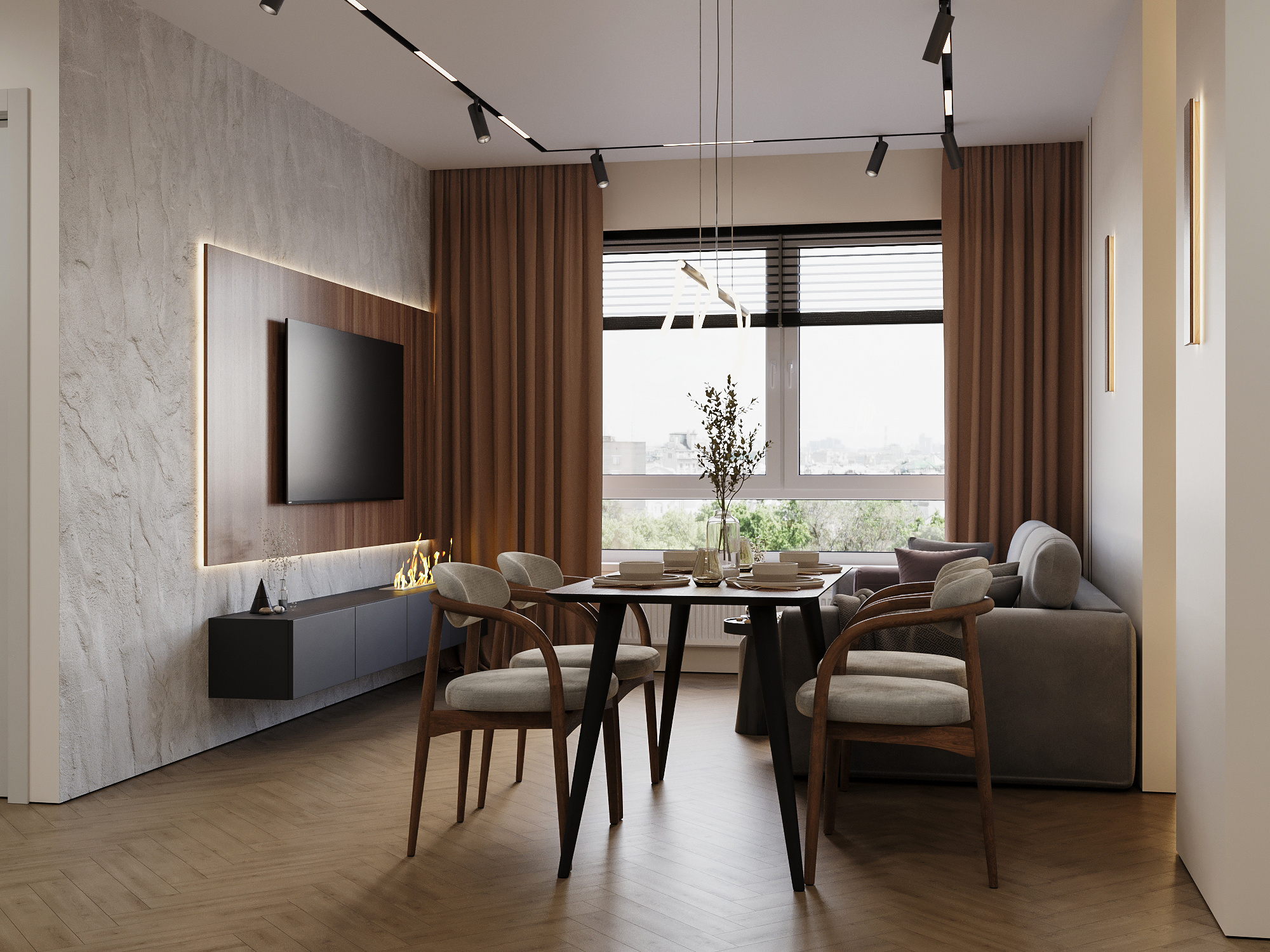 Современный проект квартиры для семьи с детьми