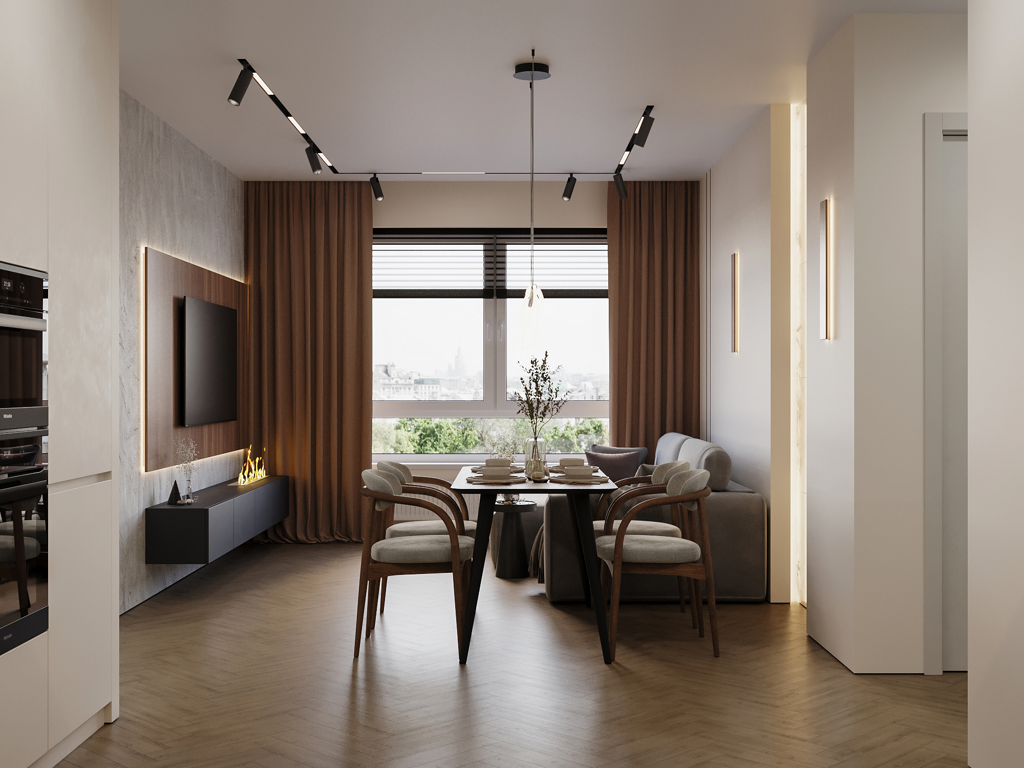 Современный проект квартиры для семьи с детьми